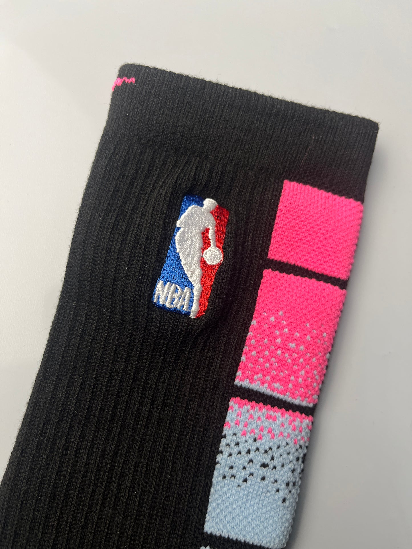 NBA Black & Pink Green Crew Socks