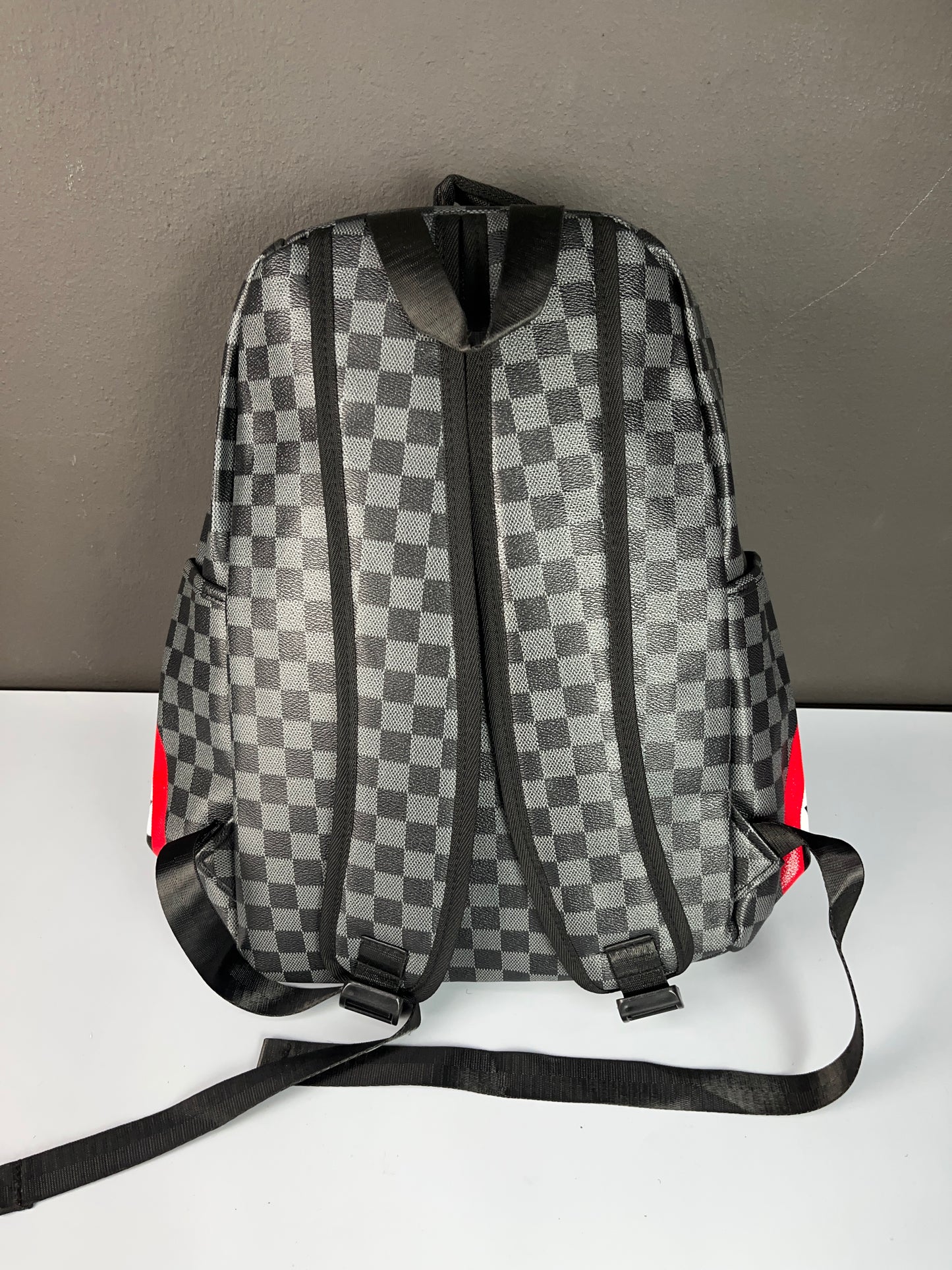 BAPE PU Leather Checker Backpack