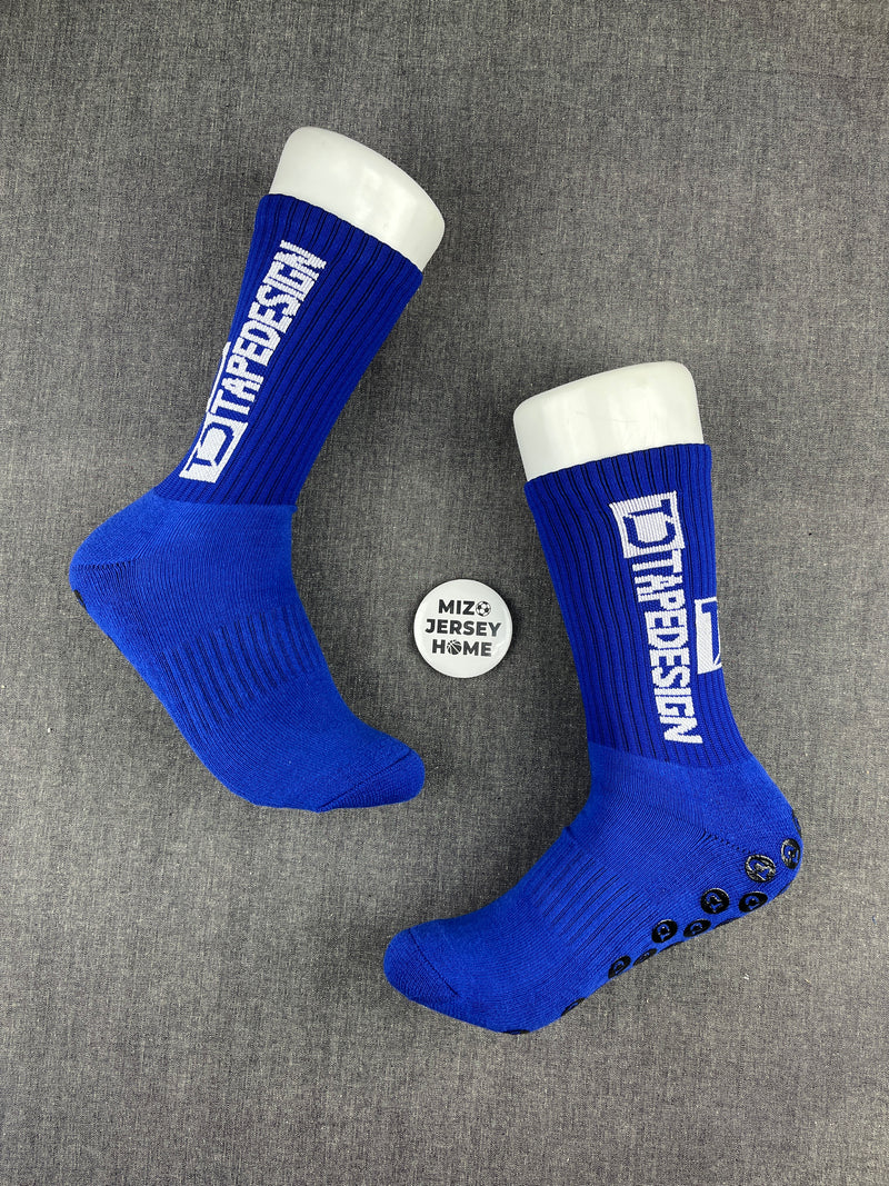 TapeDesign Blue Grip Socks