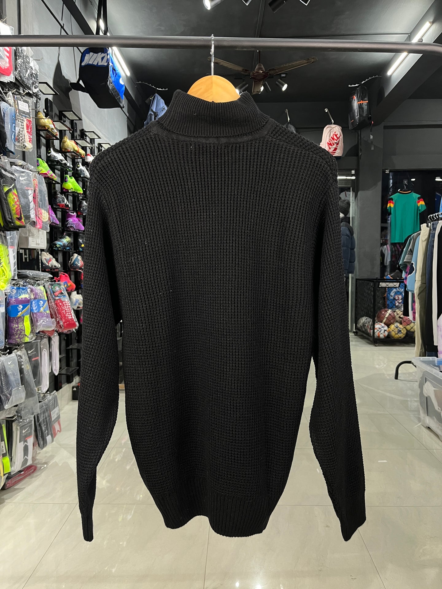 Black Knitted High Neck