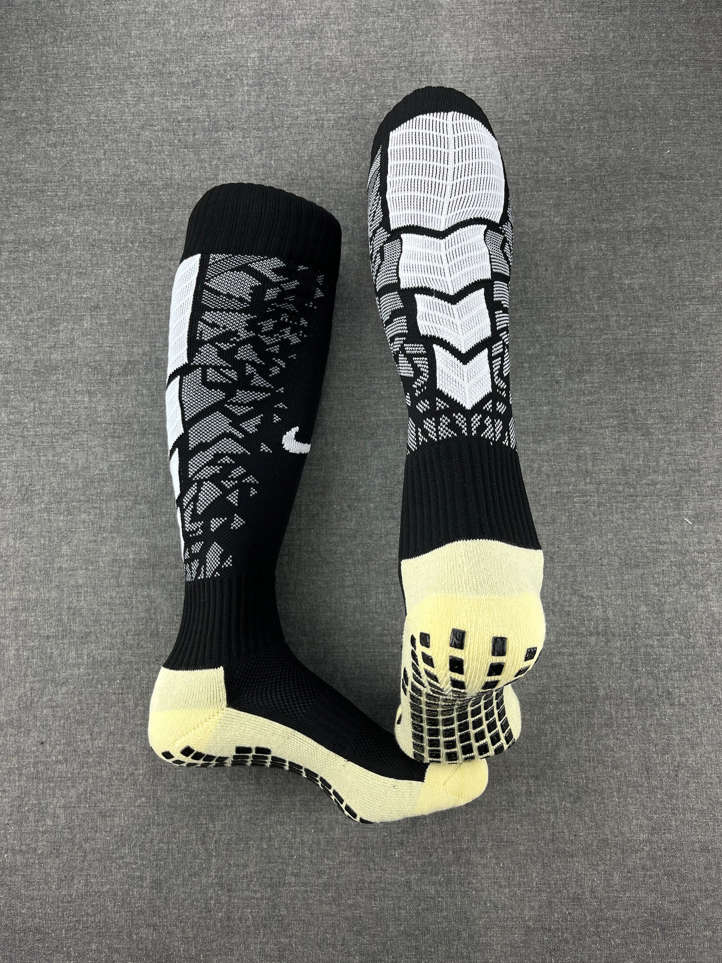Nike Grip Socks Black Stripes Knee High