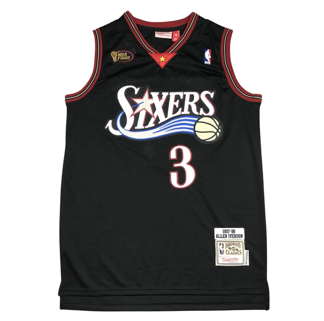 IVERSON 3 Black Philadelphia 76ers NBA Jersey