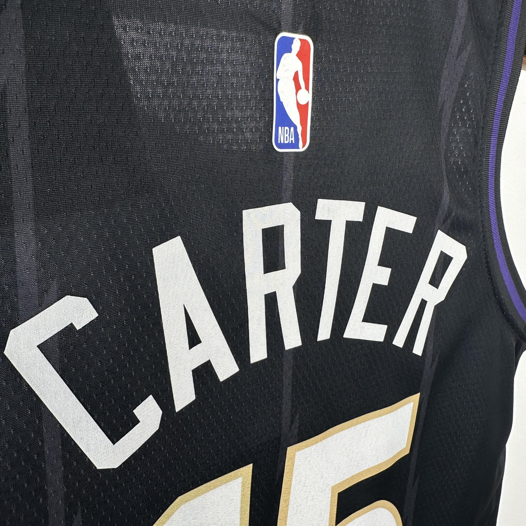 CARTER 15 Black Toronto Raptors Heat Pressed Edition NBA Jersey