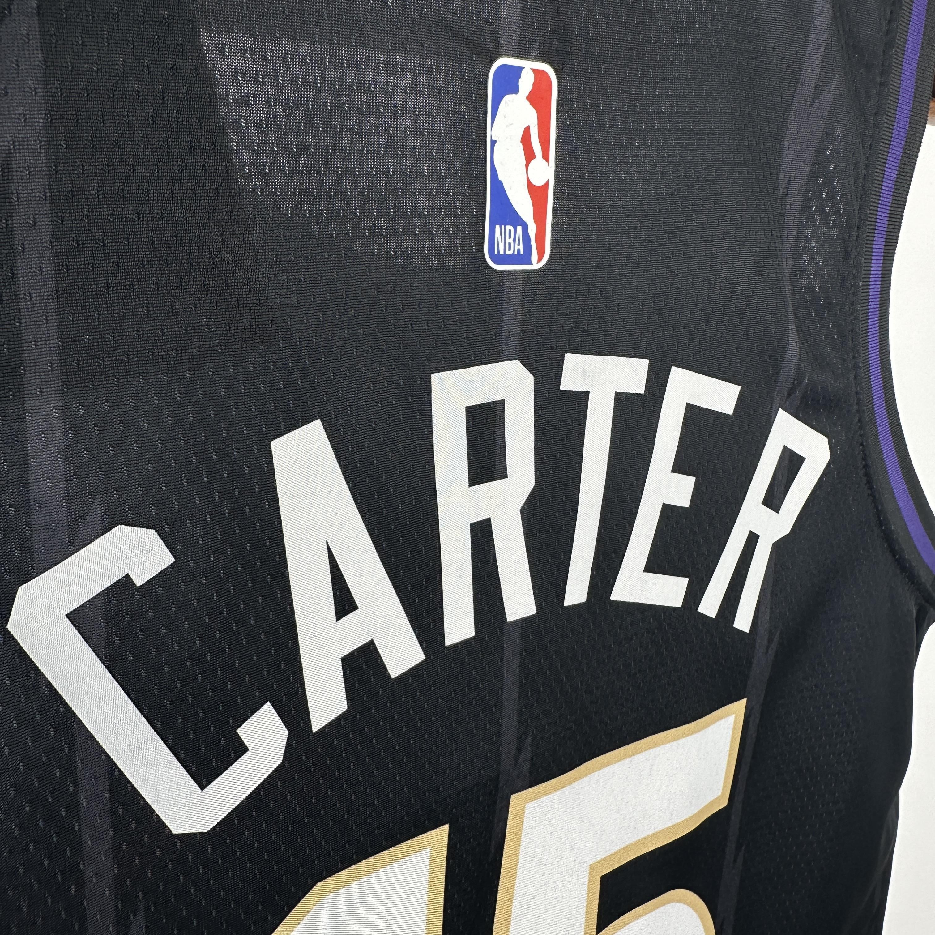 CARTER 15 Black Toronto Raptors Heat Pressed Edition NBA Jersey