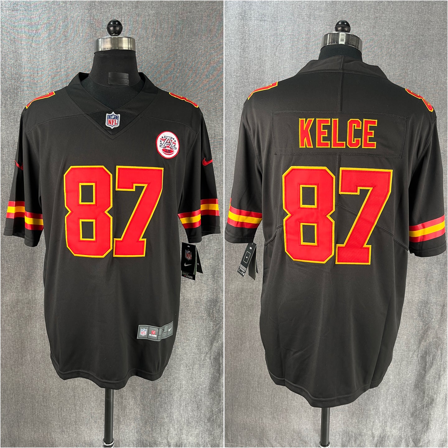 KELCE 87 Black Kansas City Chiefs NFL Jersey