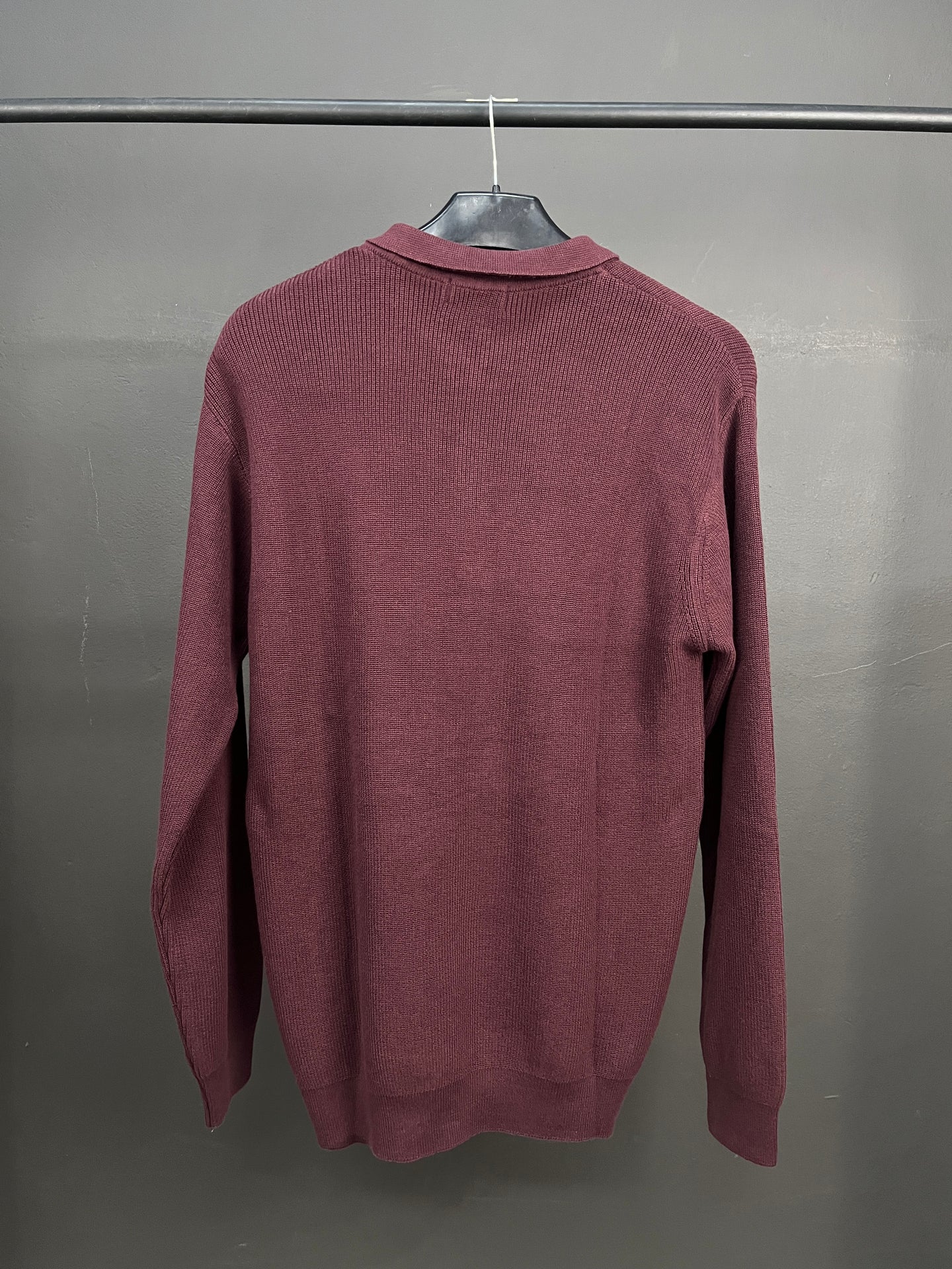 Ralph Lauren Burgundy Half Zip-up Sweater