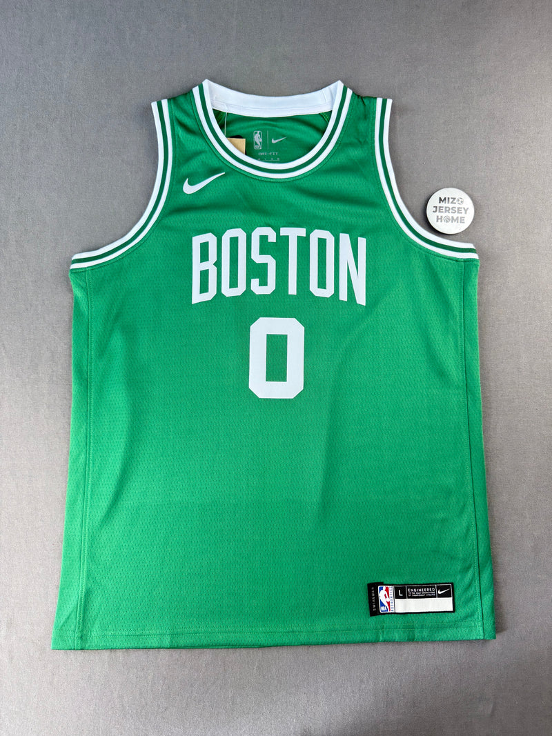 TATUM 0 Boston Green Heat Pressed Edition NBA Kids Jersey