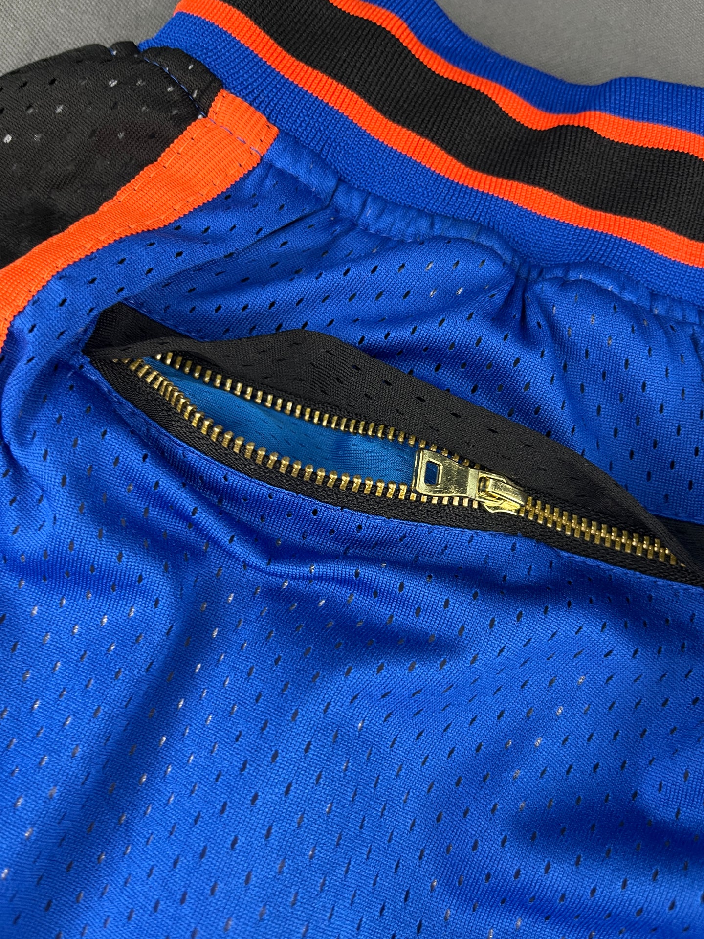 New York Knicks Blue Shorts Full Embroidery