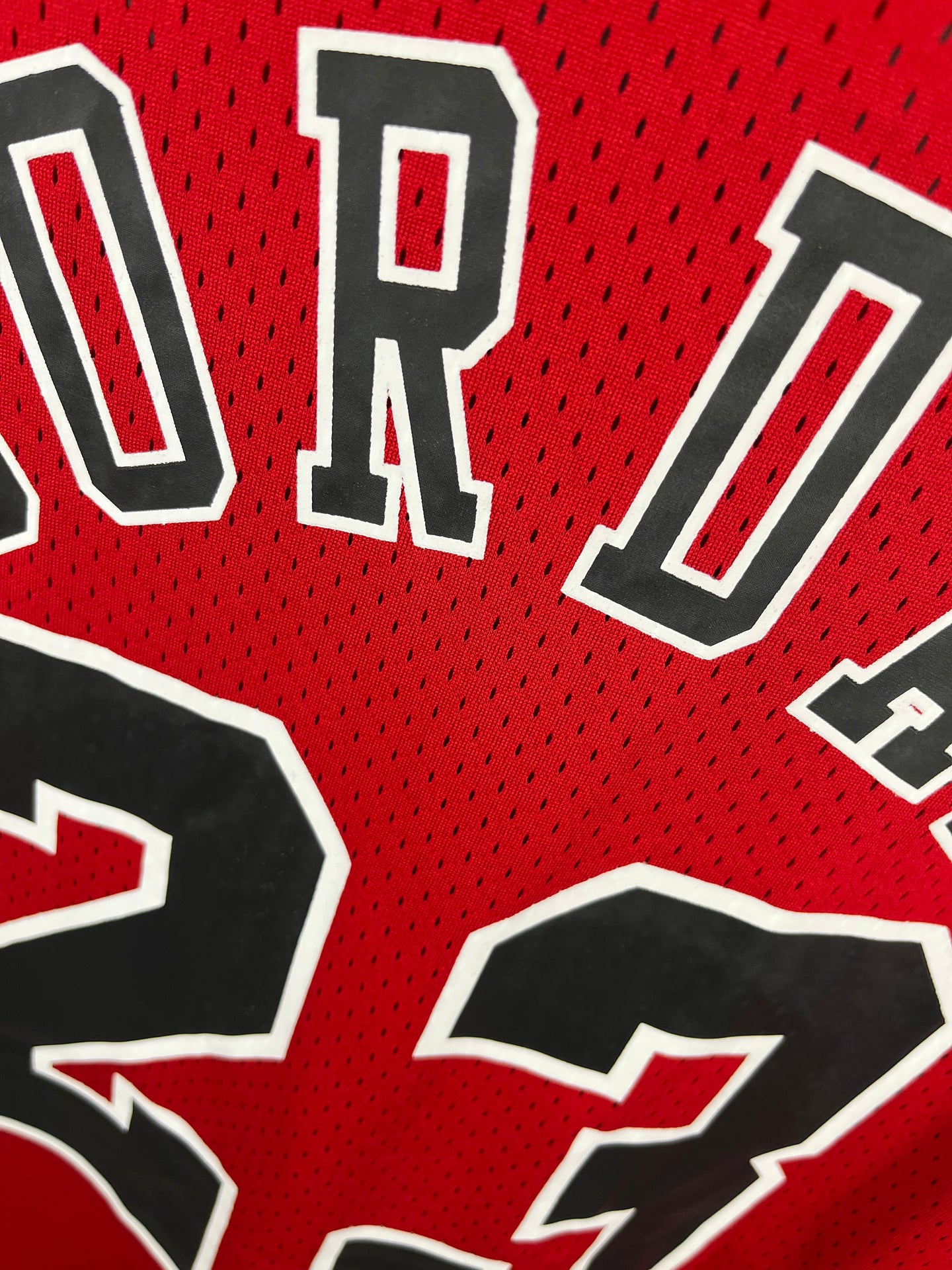 JORDAN 23 Red Chicago Bulls Mesh Jersey