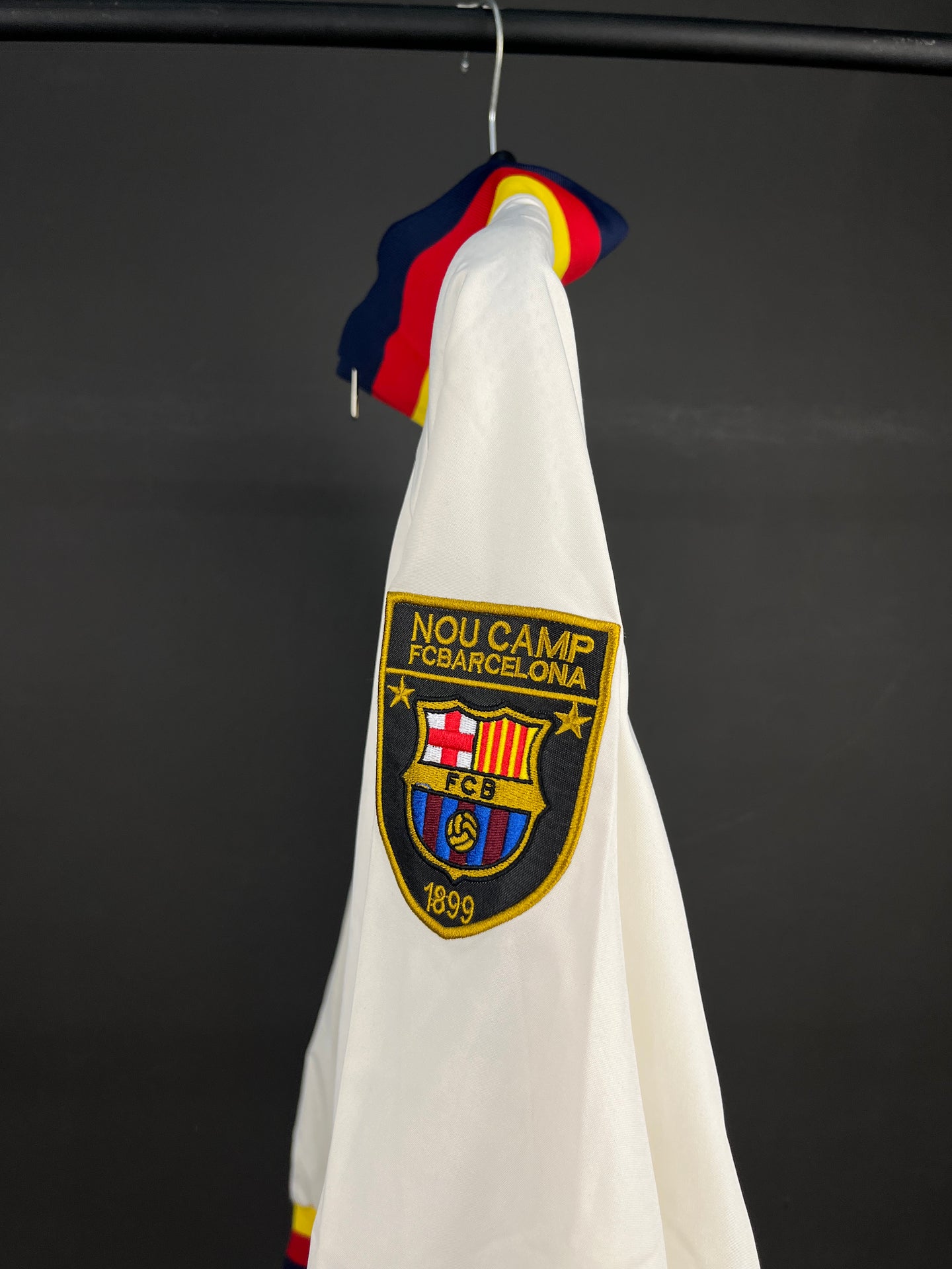 Barcelona White Windbreaker Jacket