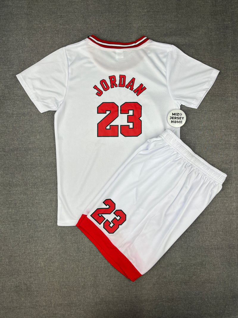 JORDAN 23 White Chicago Bulls Kids Jersey Set