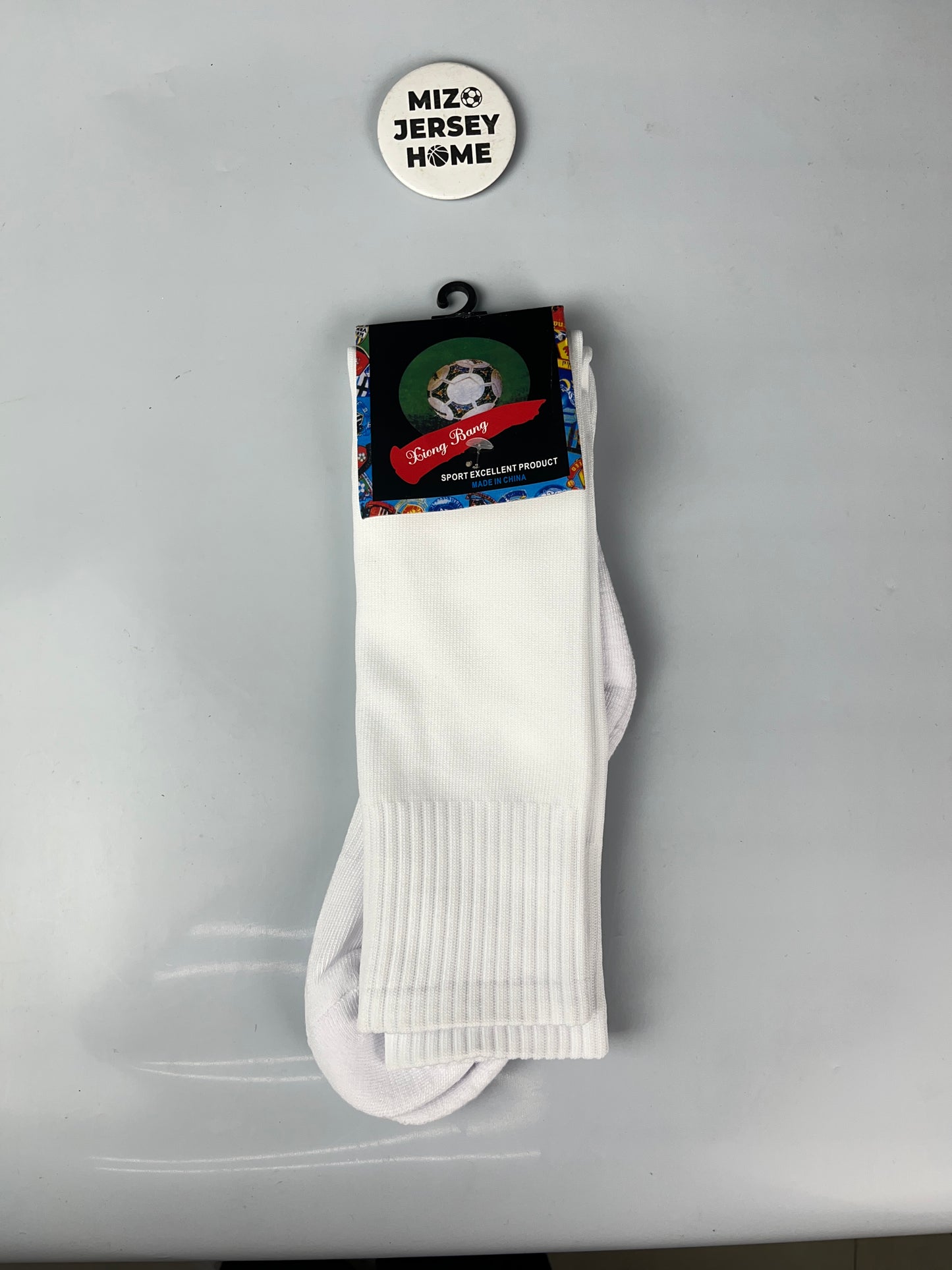 White Knee Length Football Socks