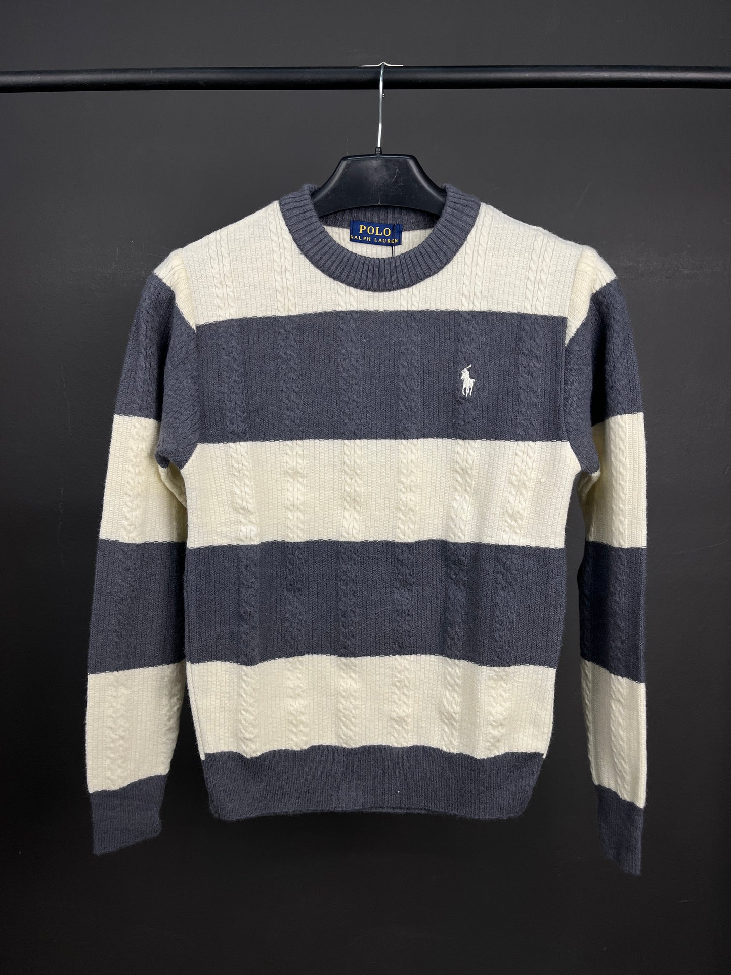Ralph Lauren Soft Sweater Gray & White