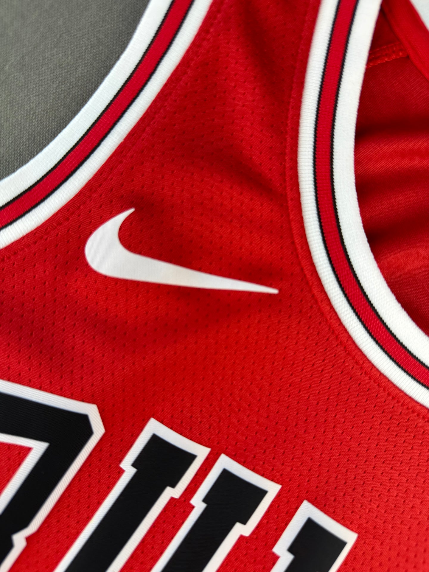 MJ 22 Red Chicago Bulls Heat Pressed Edition NBA Jersey