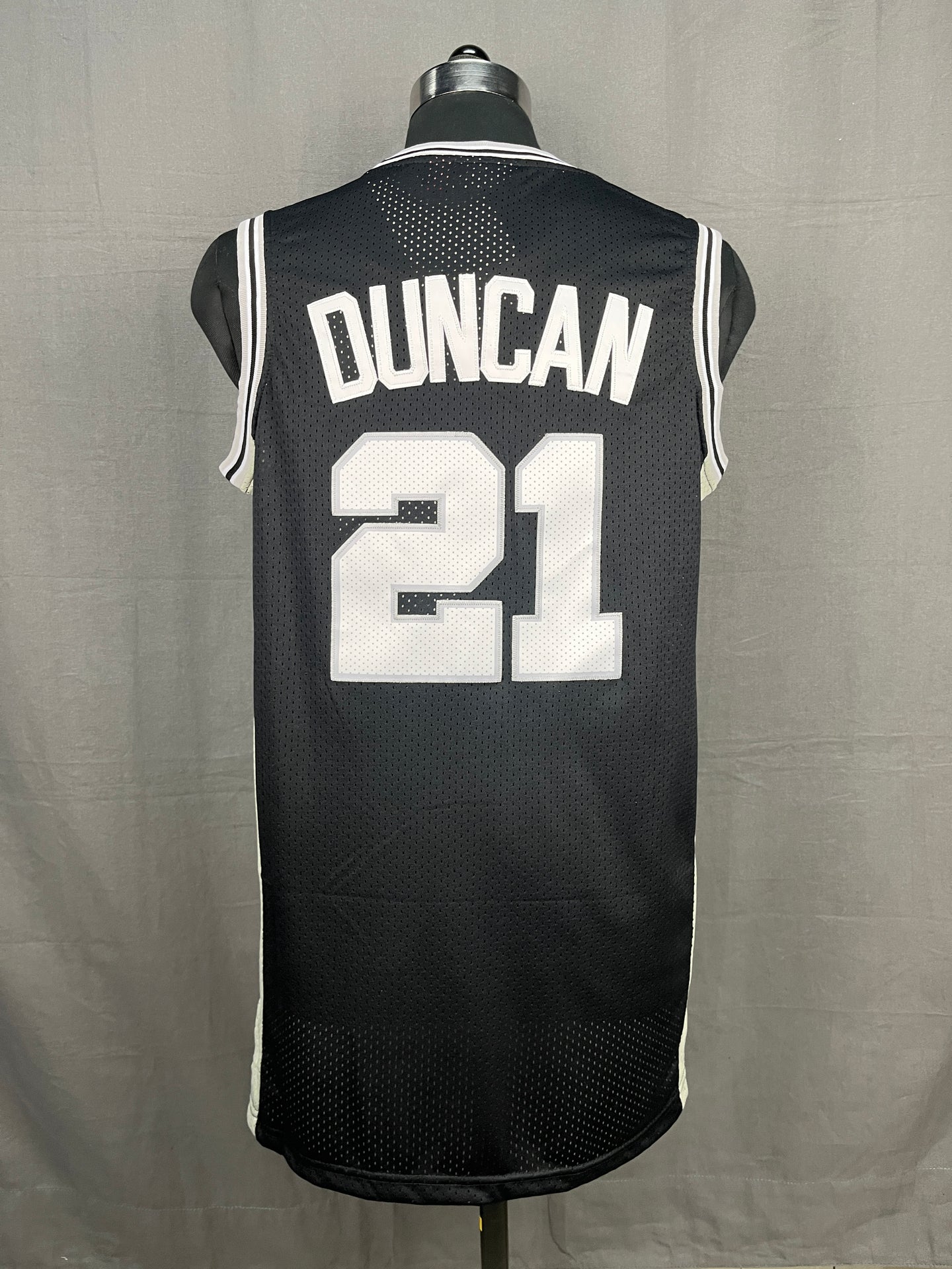 Duncan 21 Spurs Black NBA Jersey
