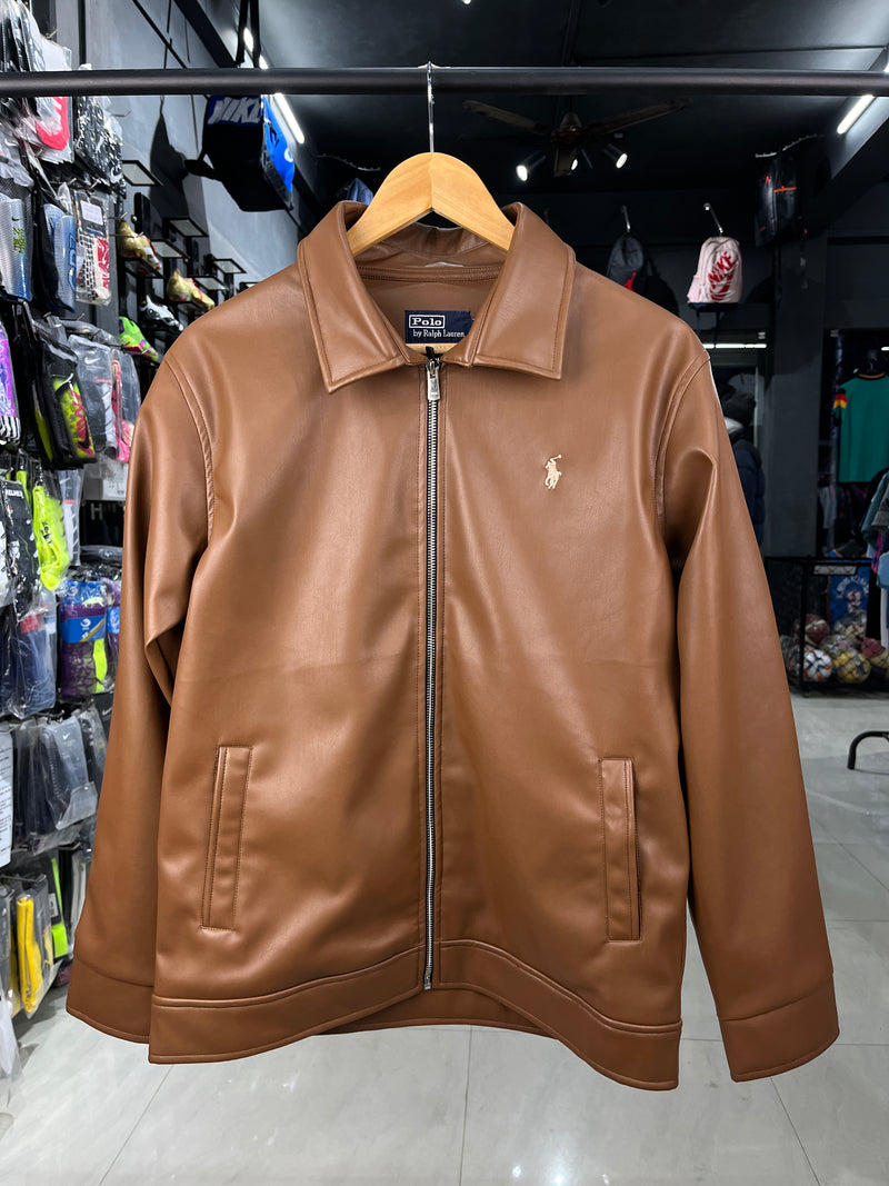 Polo Brown Leather Jacket