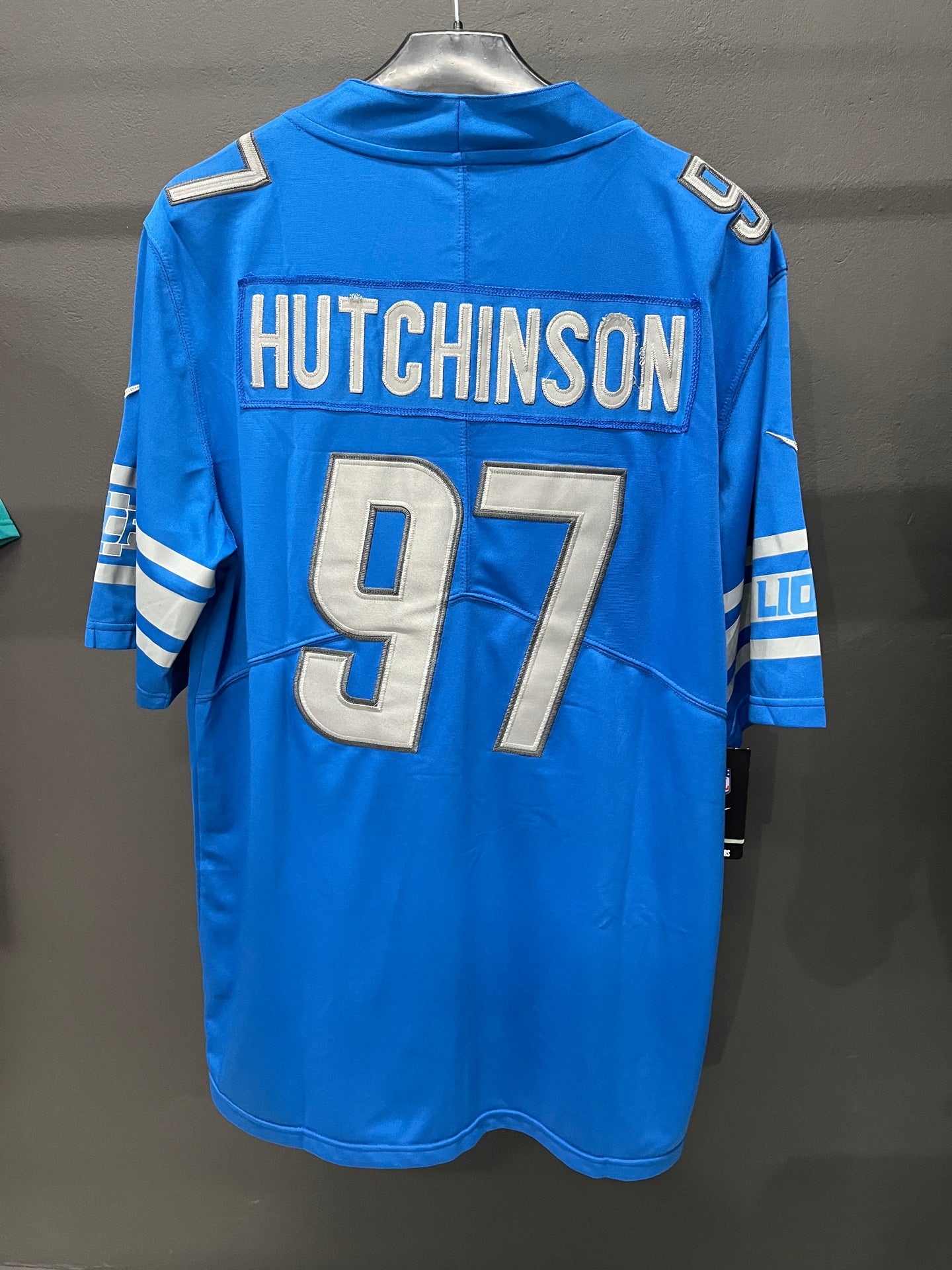 HUTCHINSON 97 Blue Detroit Lions NFL Jersey