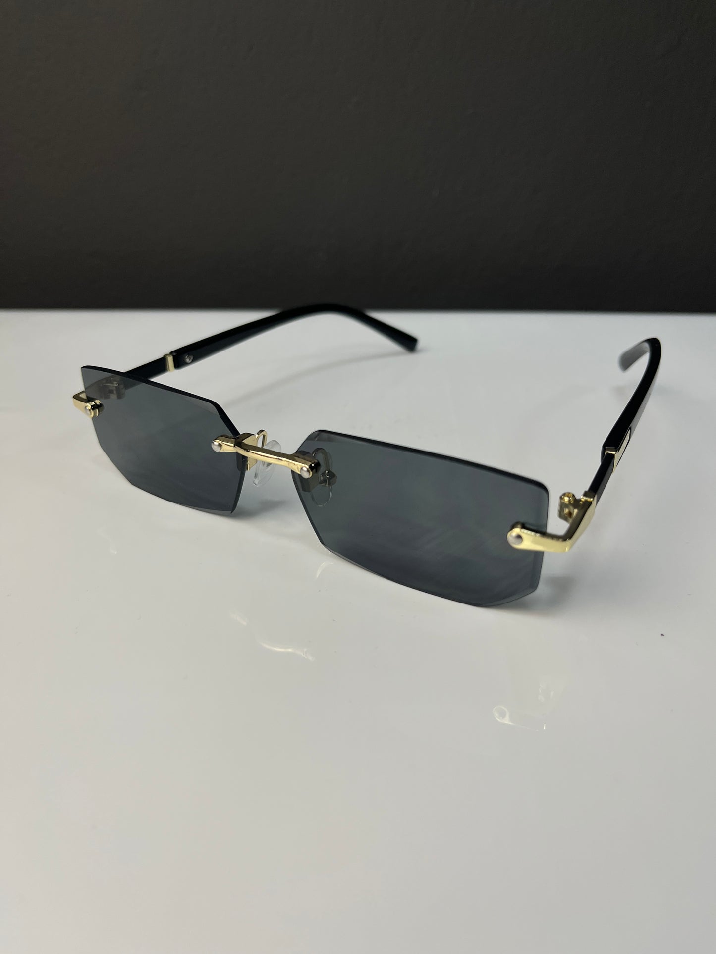 Rimless Metallic Sunglasses