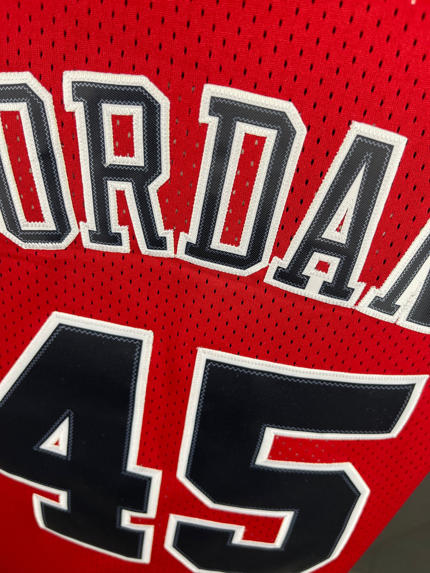 Jordan 45 Chicago Bulls Red NBA Jersey