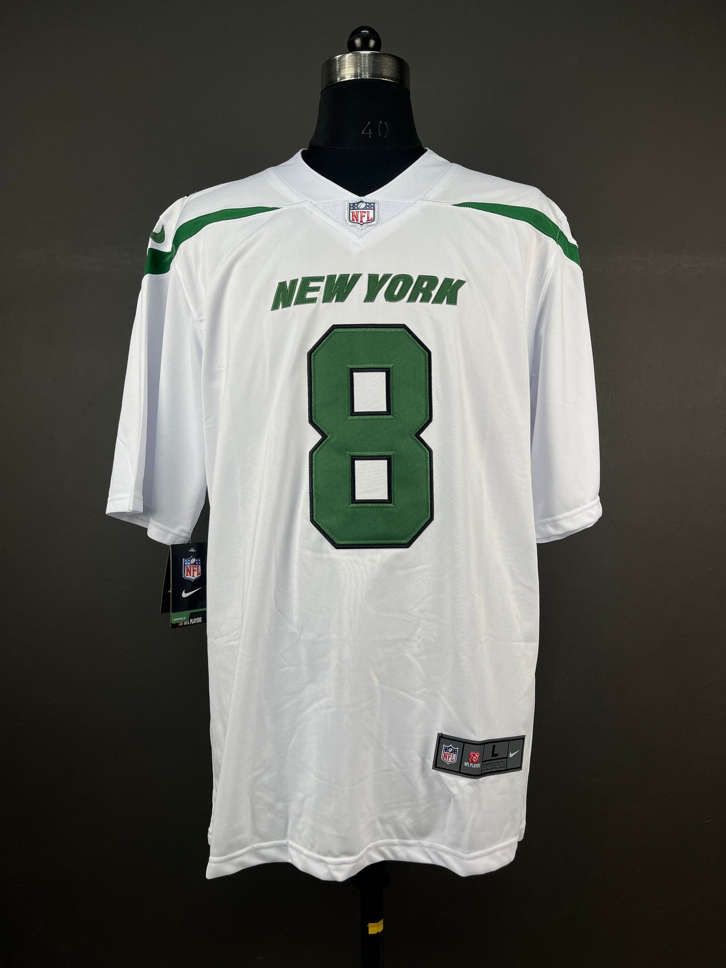RODGERS 8 White New York Jets NFL Jersey