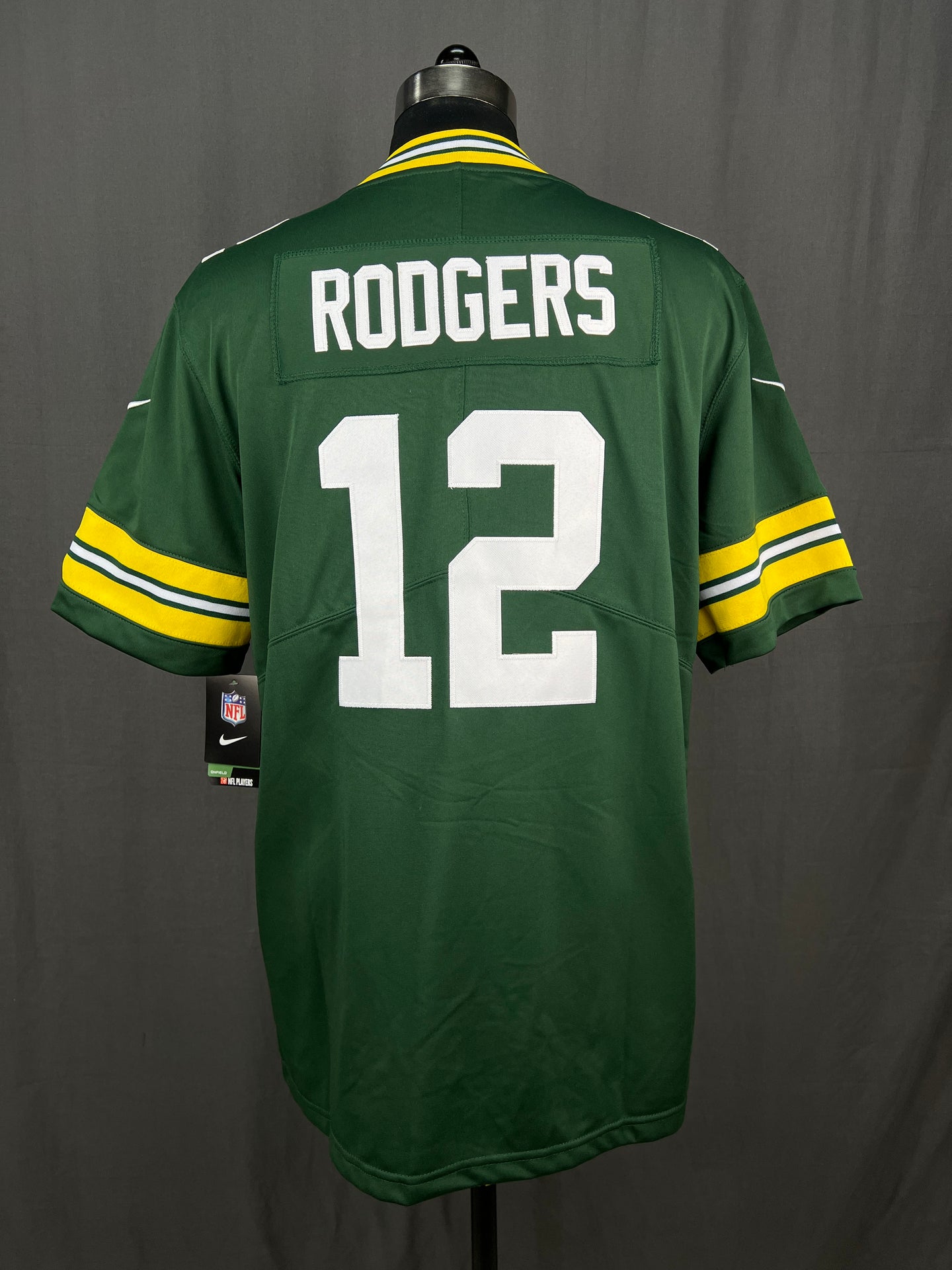 RODGERS 12 Green Packers Home NFL Jersey