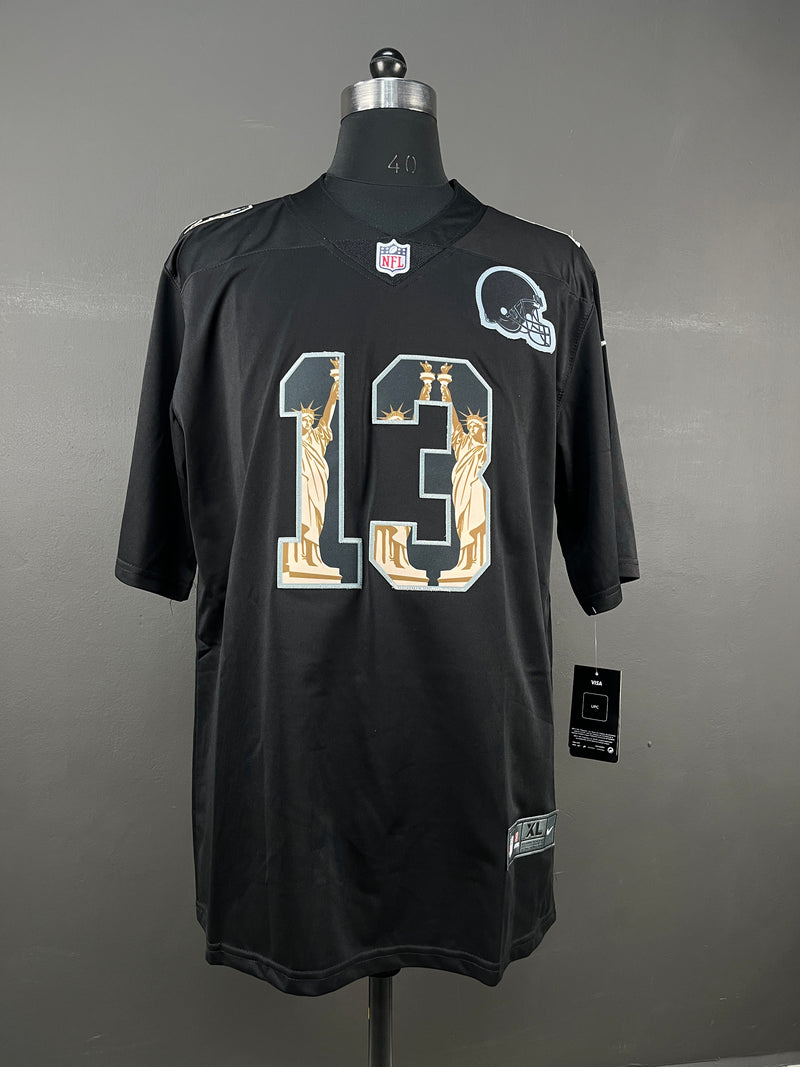 BECKHAM JR 13 Black Cleveland Browns NFL Jersey (Statue of Liberty Edition)