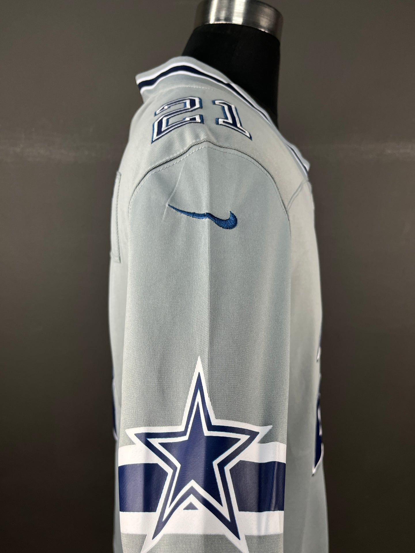 ELLIOTT 21 Gray Dallas Cowboys NFL Jersey