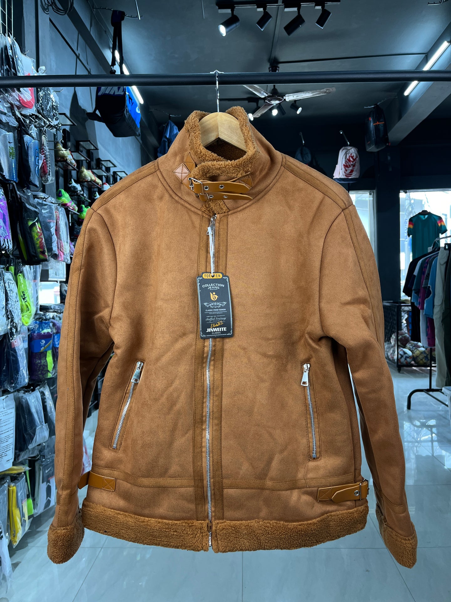 Brown Suede Fur Jacket