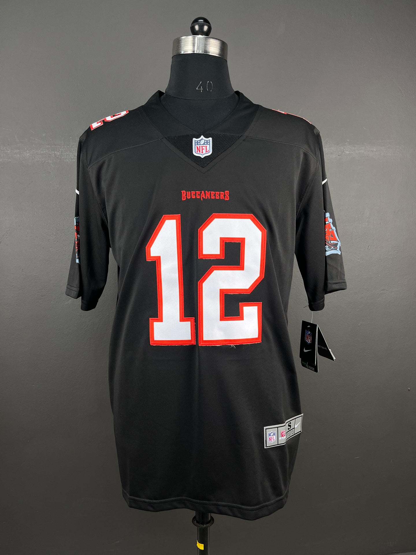 BRADY 12 Black Tampa Bay Buccaneers NFL Jersey