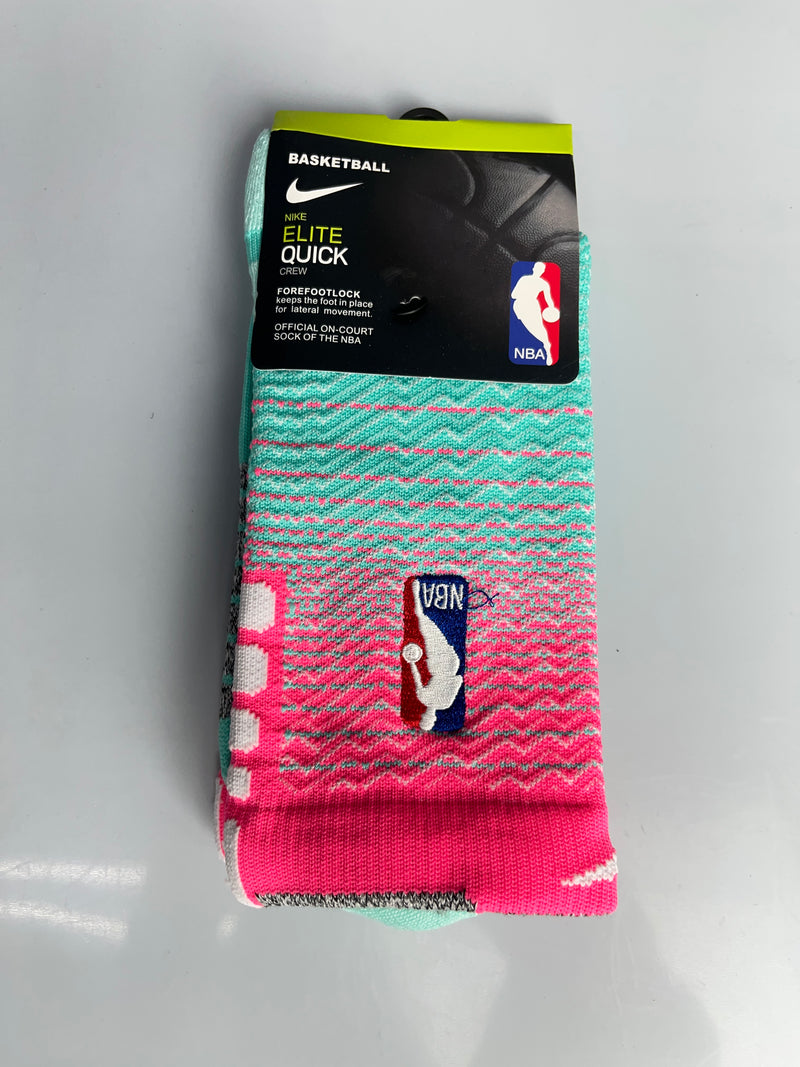 NBA Nike Green & Pink Crew Socks