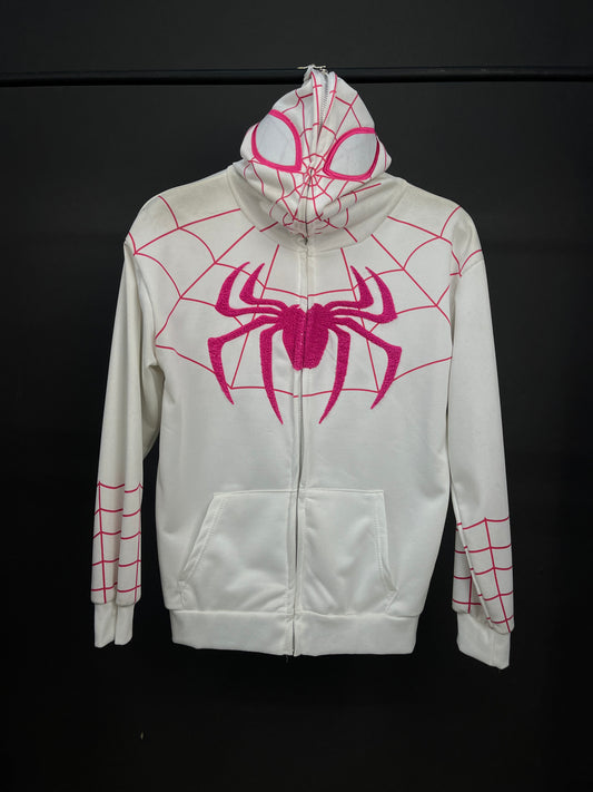 Spiderman White Zip-up Hoodie