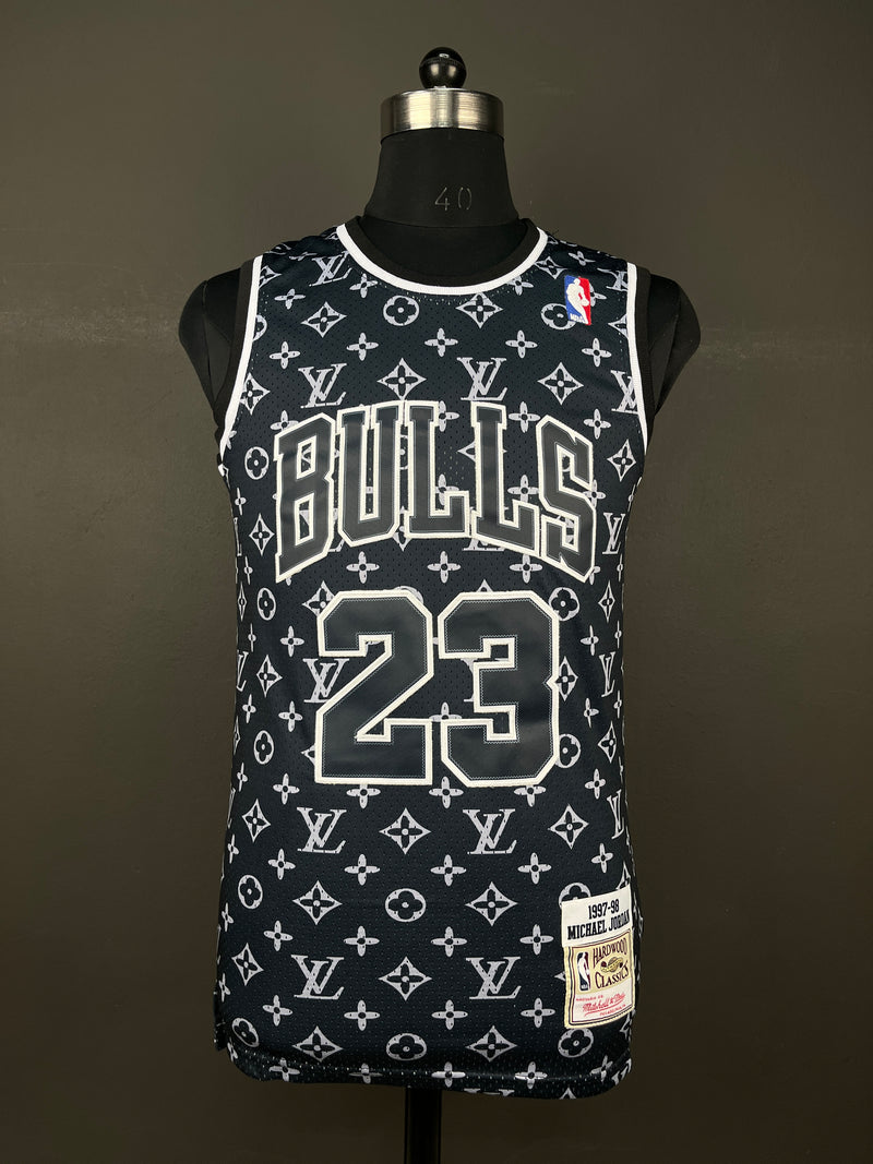 JORDAN 23 Black Chicago Bulls LV NBA Jersey