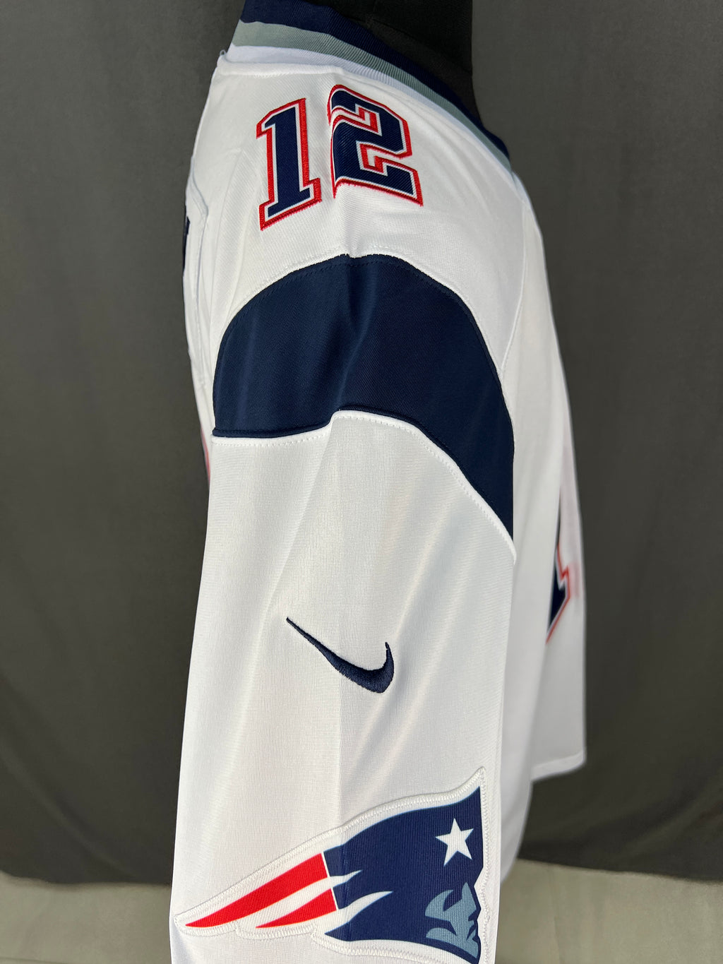 BRADY 12 White Patriots Home NFL Jersey
