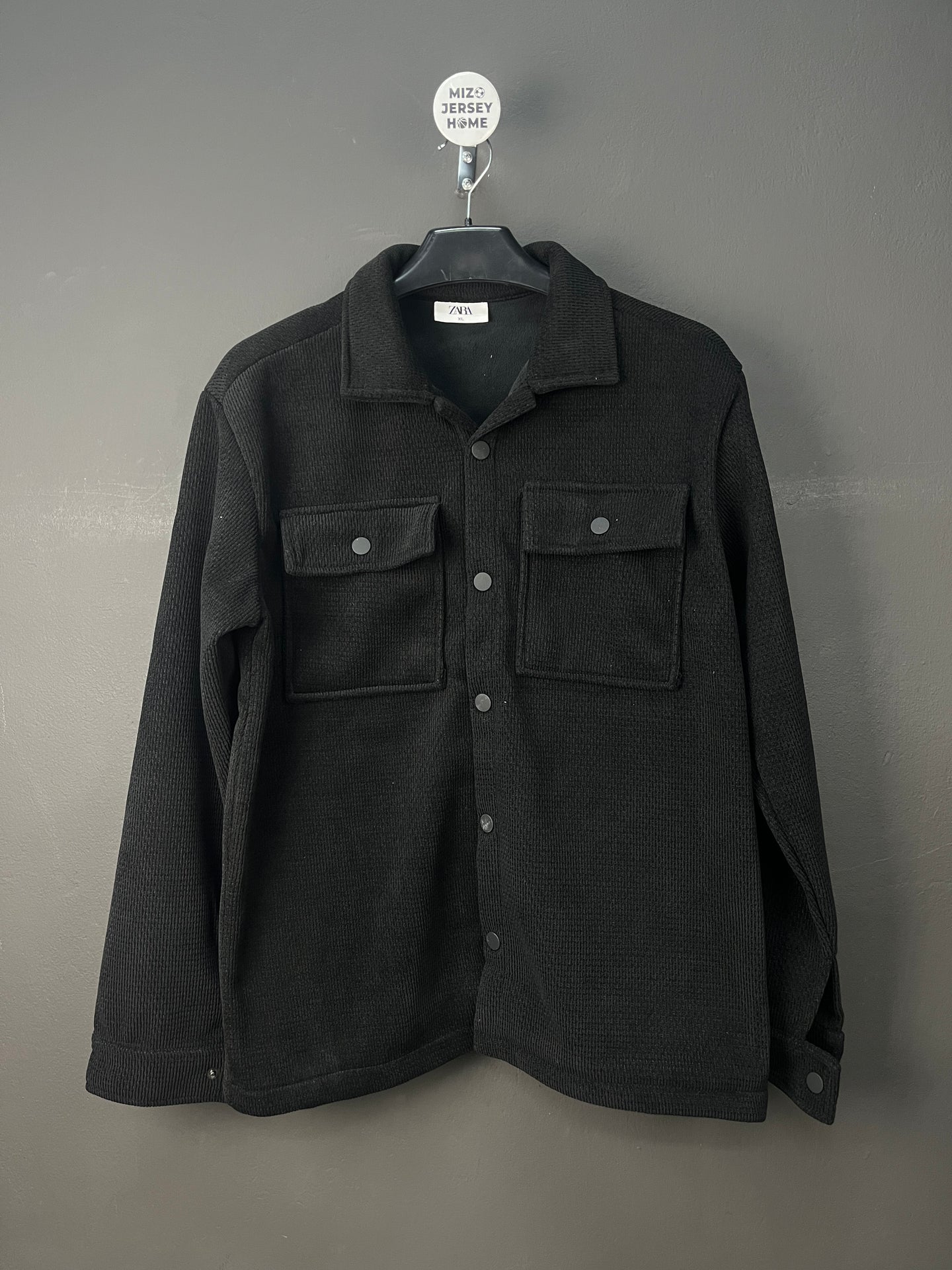 ZARA Black Soft Tweed Shacket