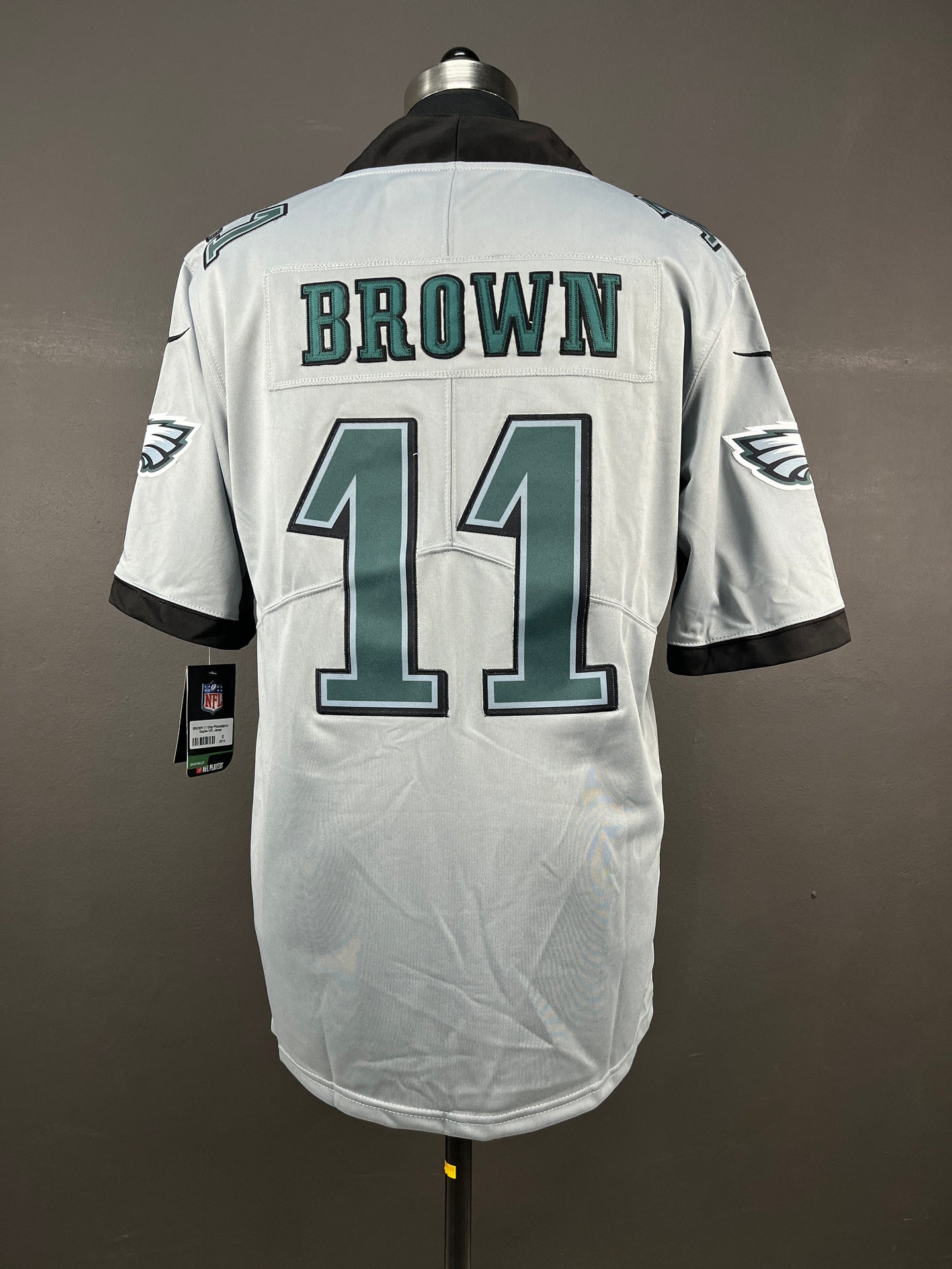 BROWN 11 Gray Philadelphia Eagles NFL Jersey