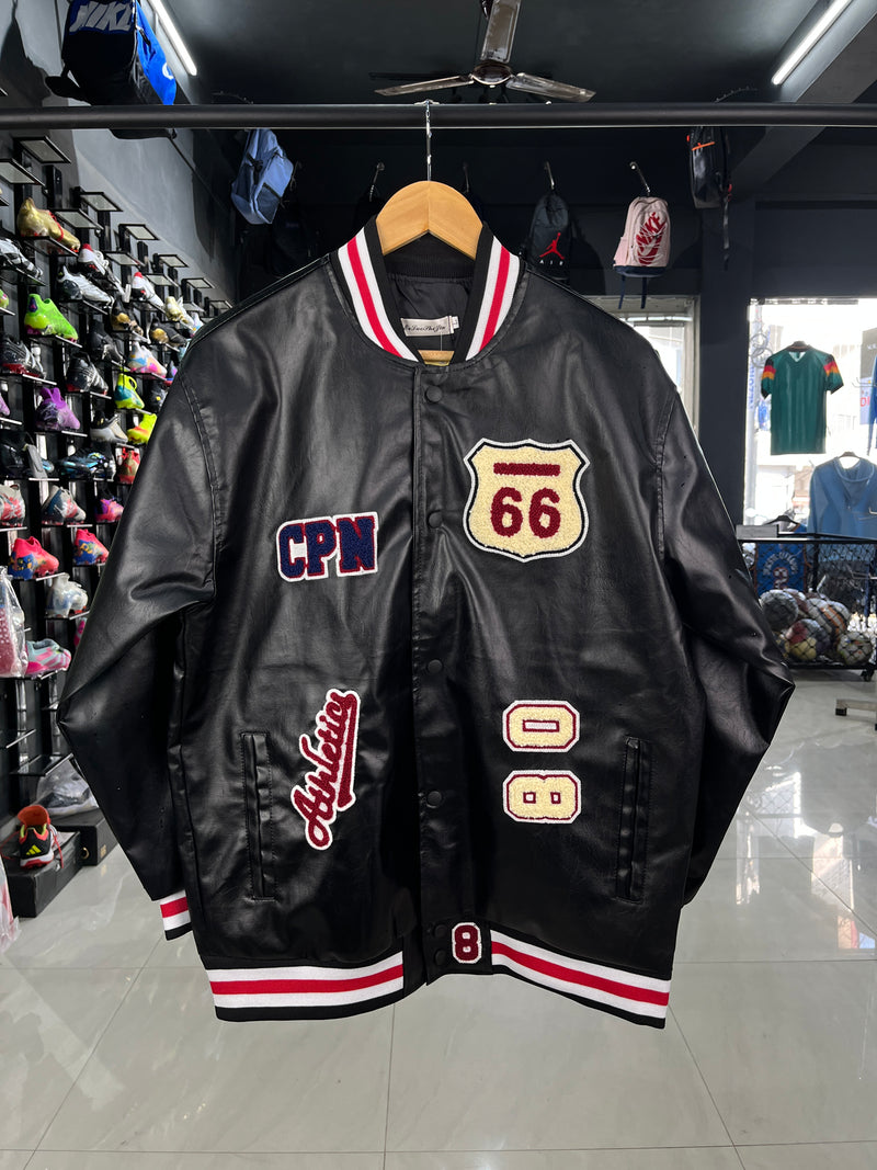 Leather Varsity Jacket