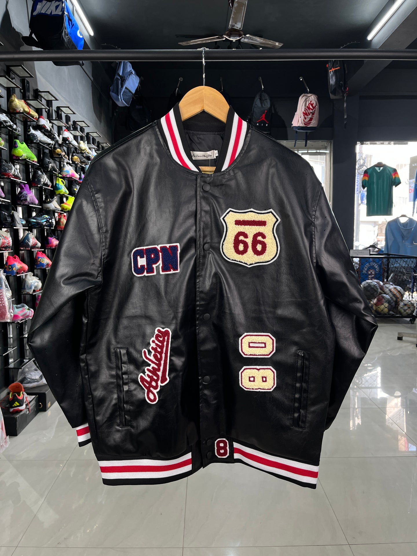 Leather Varsity Jacket