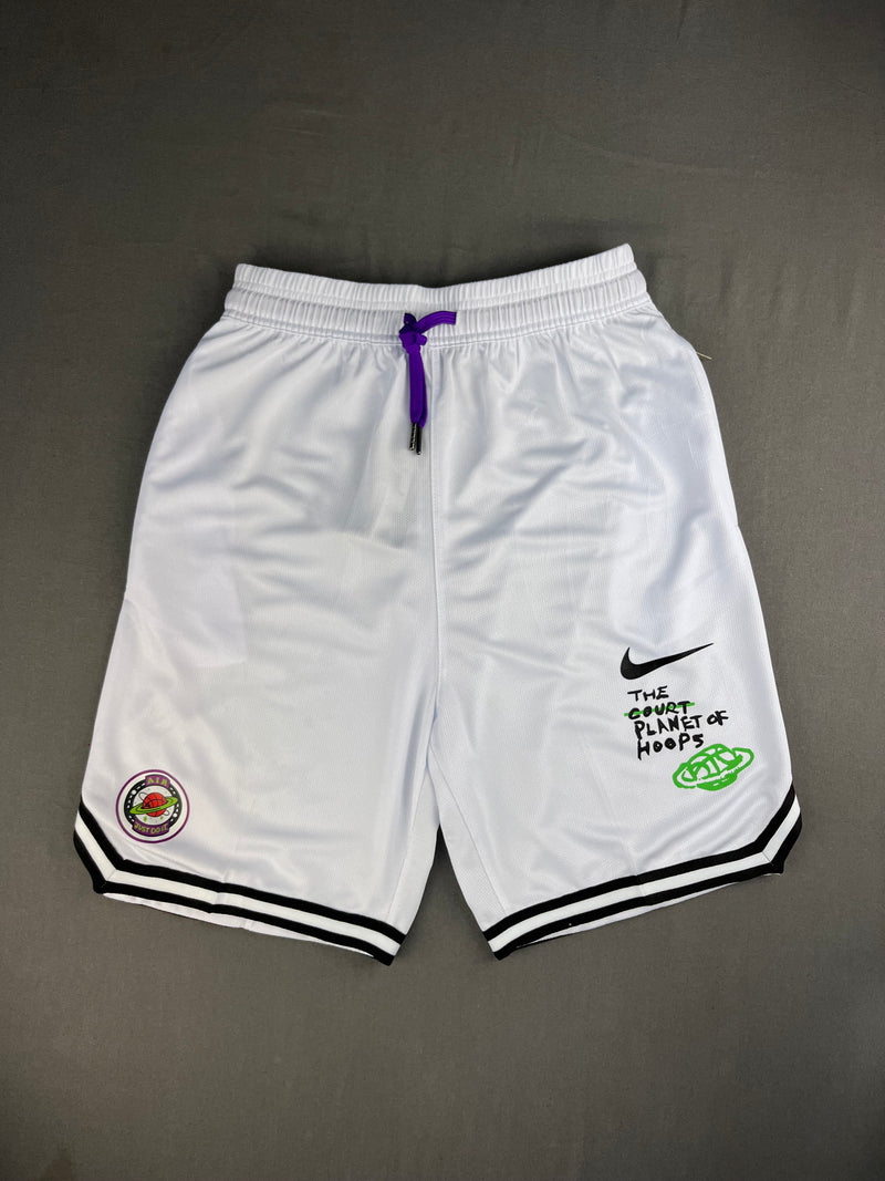 NIKE 'The Court Planet Of Hoops' White Shorts