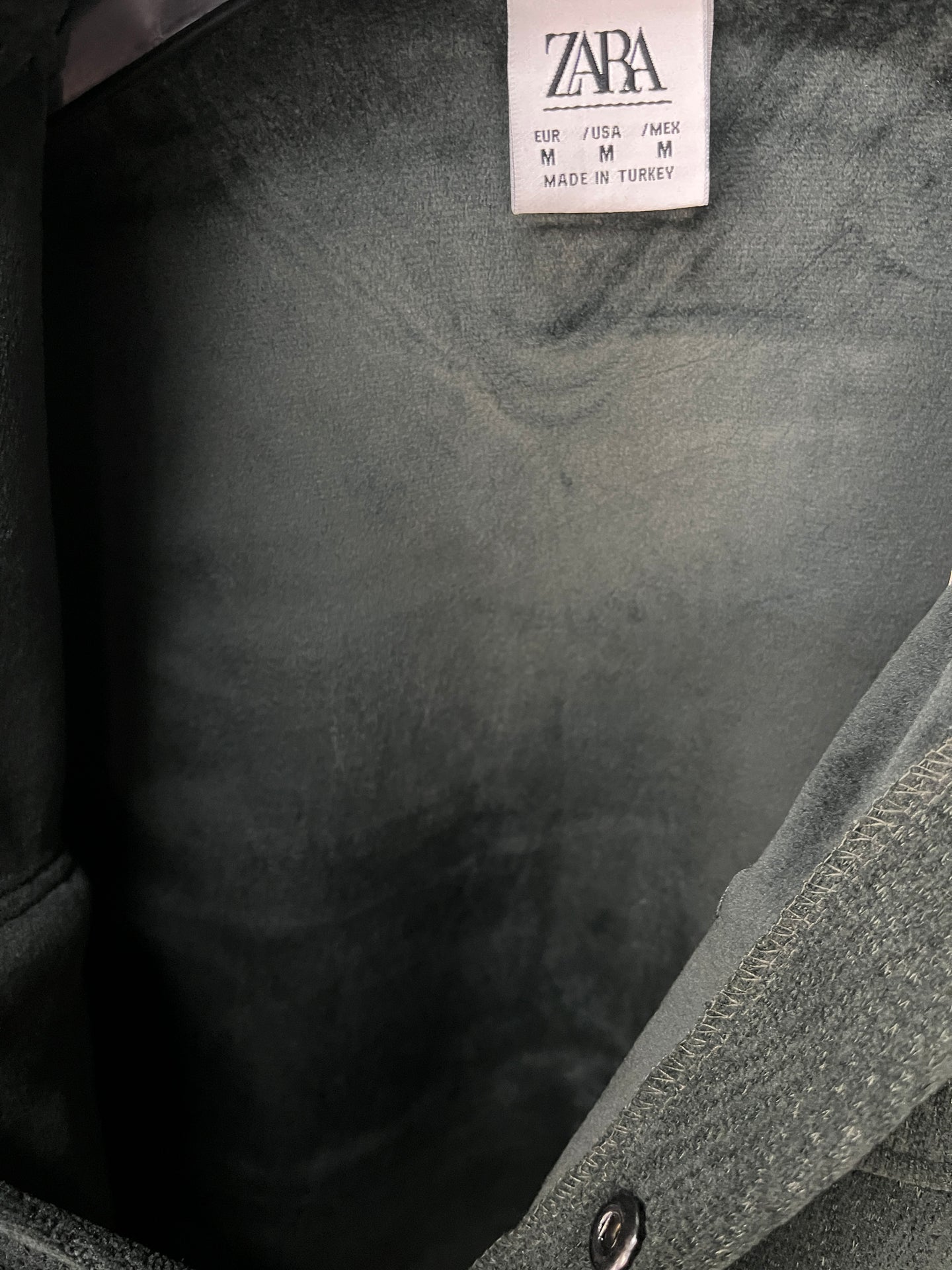 ZARA Dark Green Buttoned Shacket