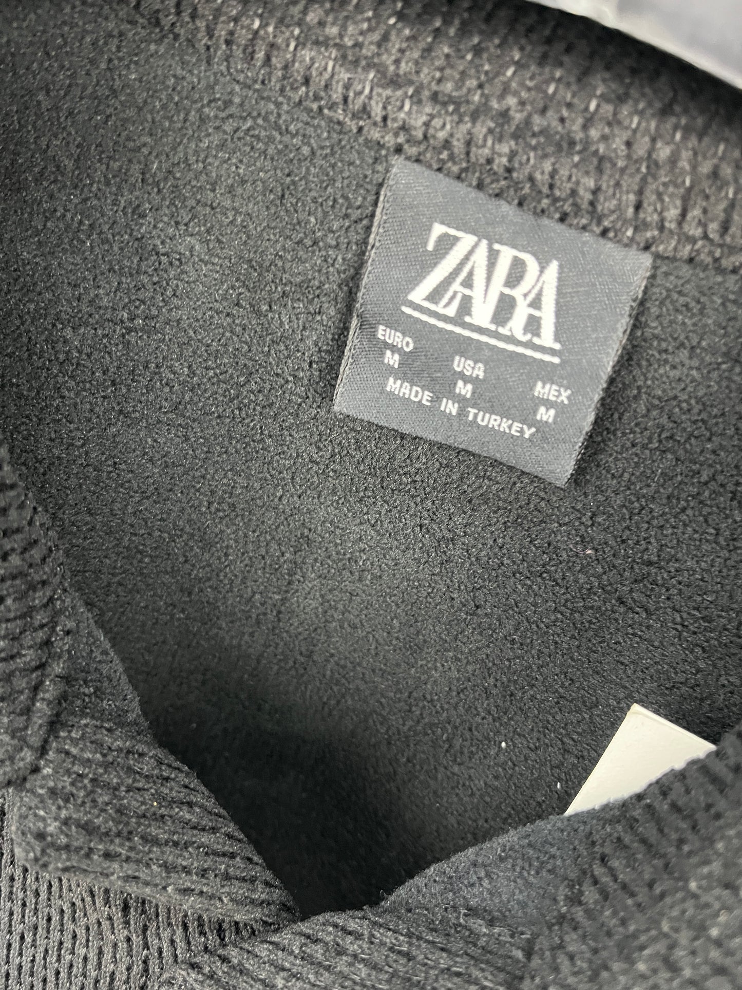 ZARA Buttoned Black Inner Fleece Shacket