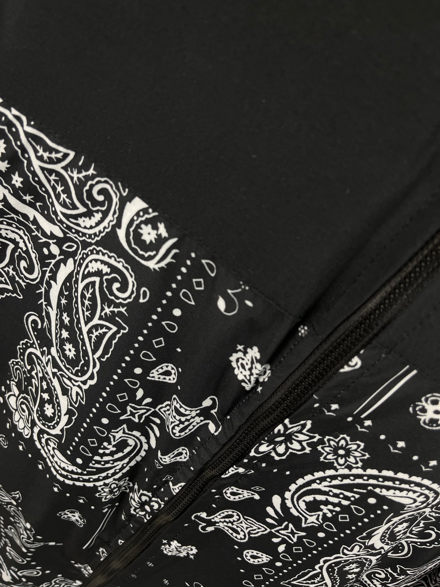 Paisley Reversible Black Puffer Jacket