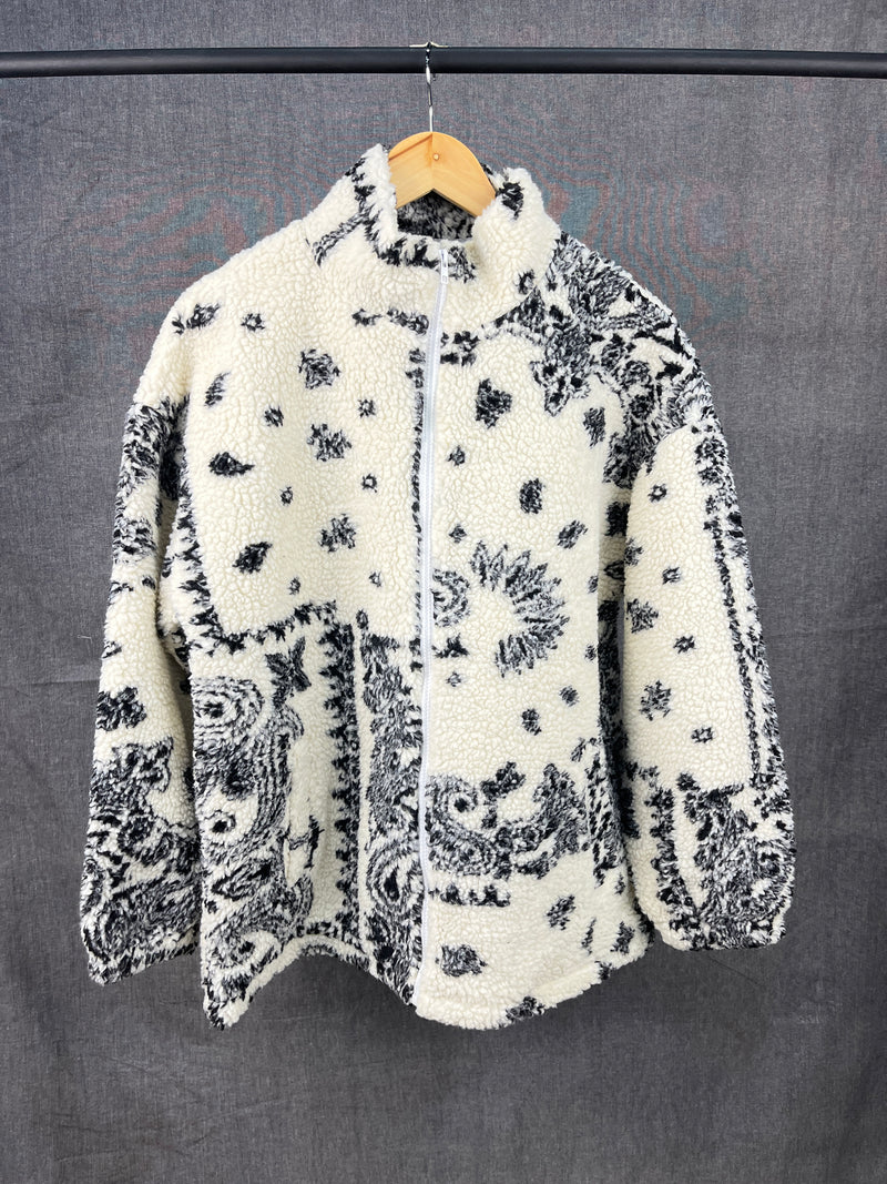 Paisley White Fur Jacket