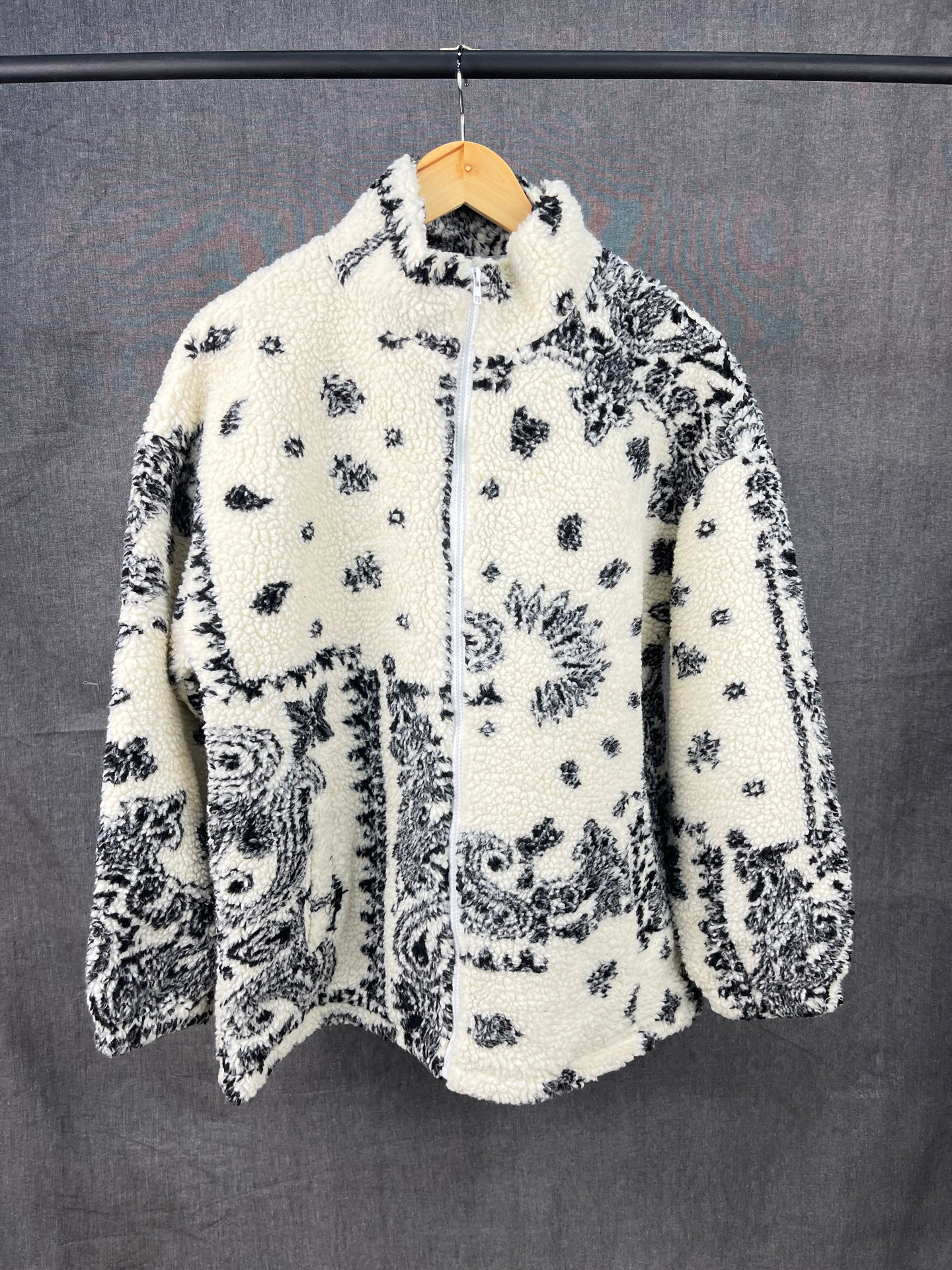 Paisley White Fur Jacket