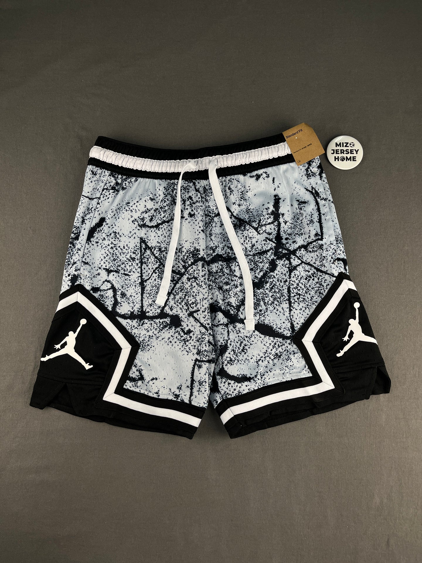 Jordan White Marble Diamond Shorts