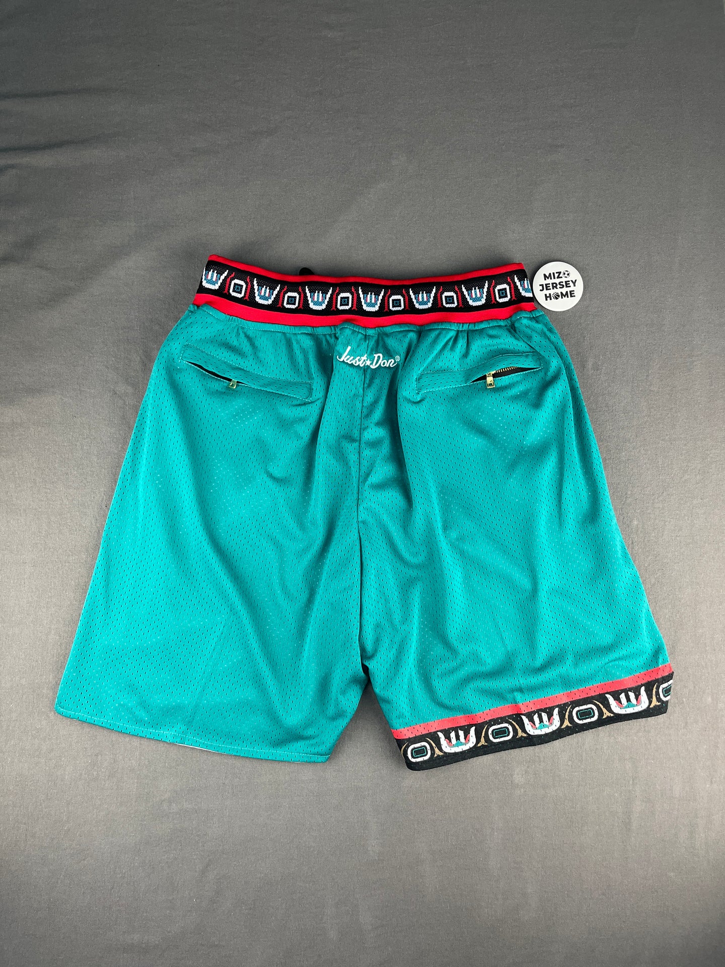 Memphis Grizzlies Shorts Green Shorts Full Embroidery