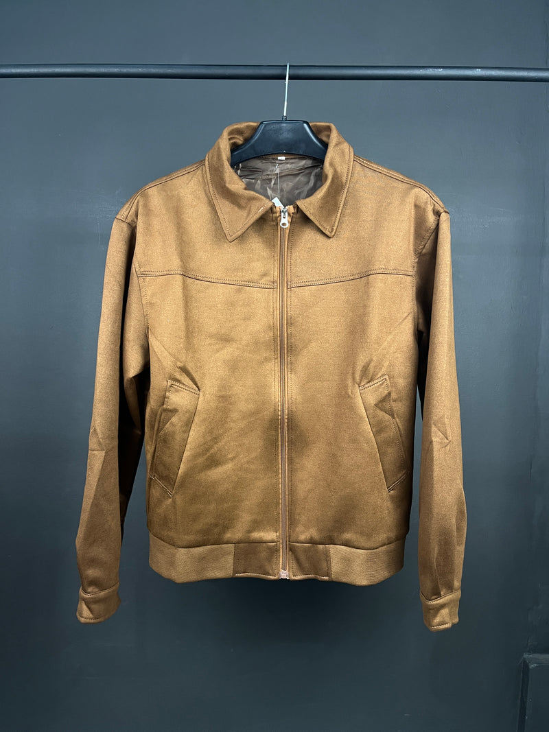 Men's Soft Brown Zip up Sweater