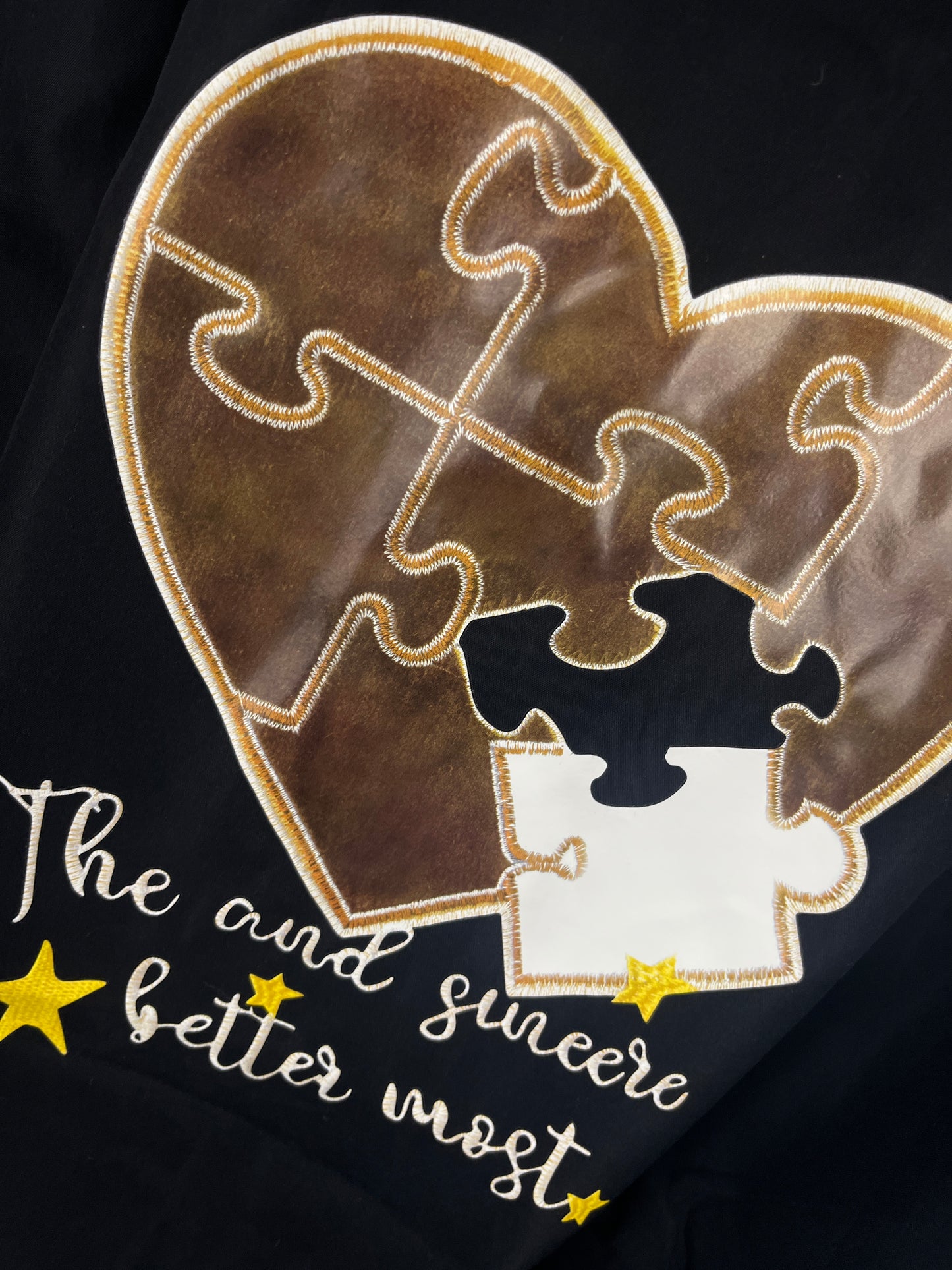 Black With White Trim Varsity Jacket