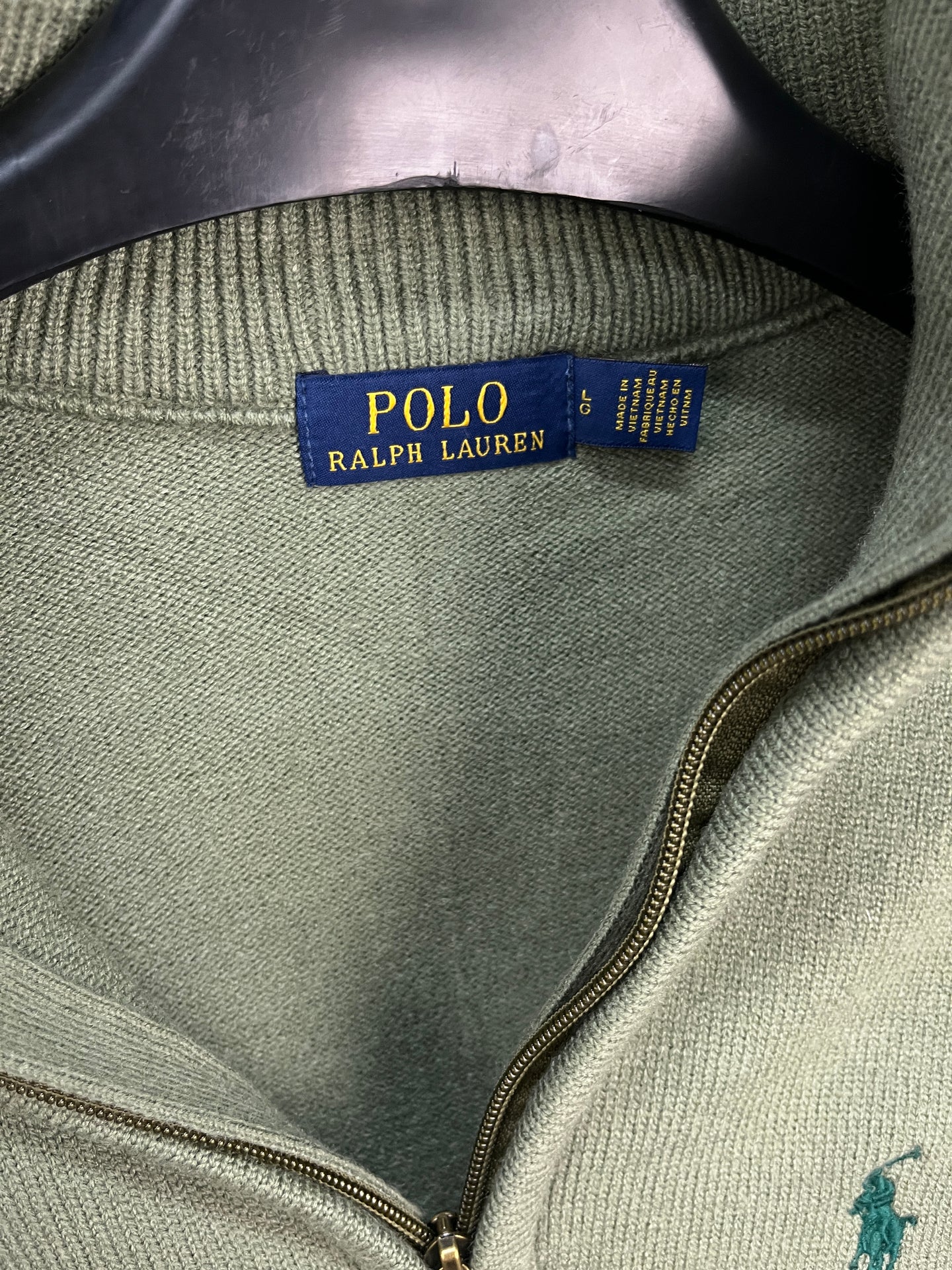 Ralph Lauren Green Half Zip-up Sweater