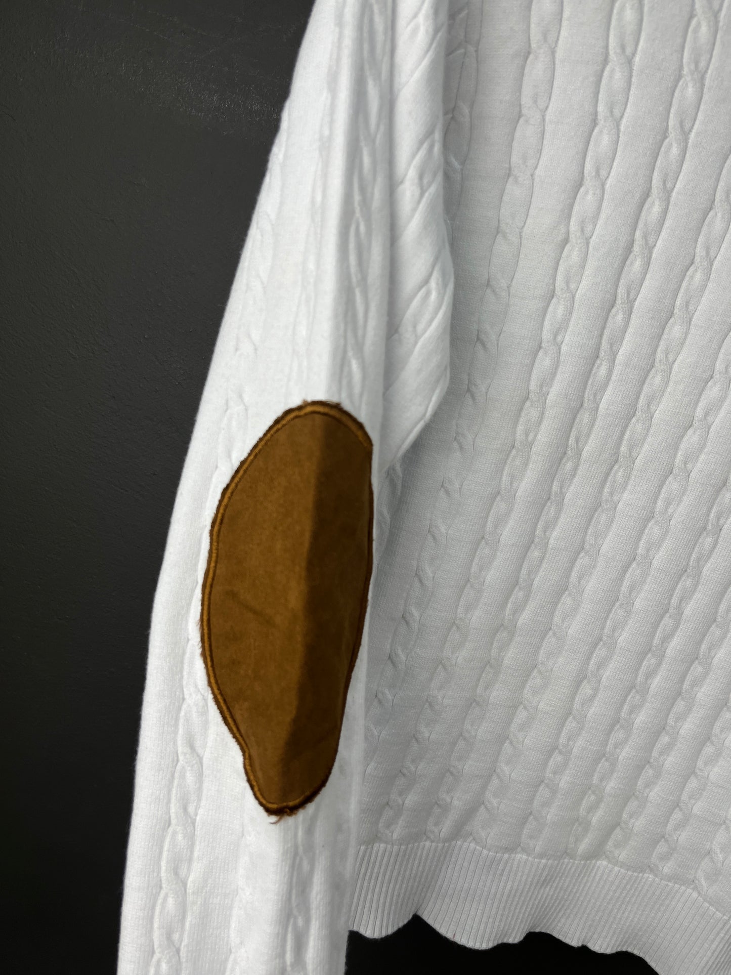 Ralph Lauren Quarter Zip Half Neck Soft Sweater White