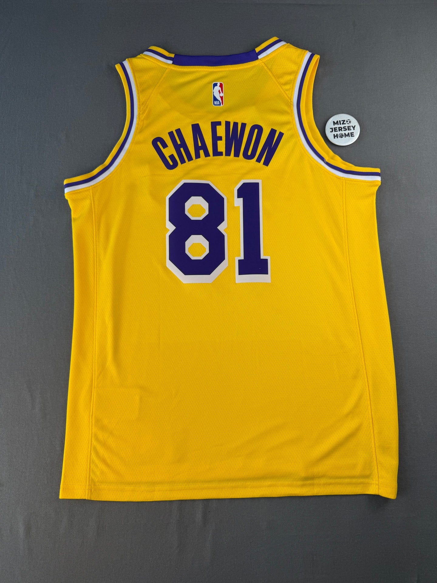 CHAEWON 81 Los Angeles Lakers Yellow Heat Pressed Edition NBA Jersey